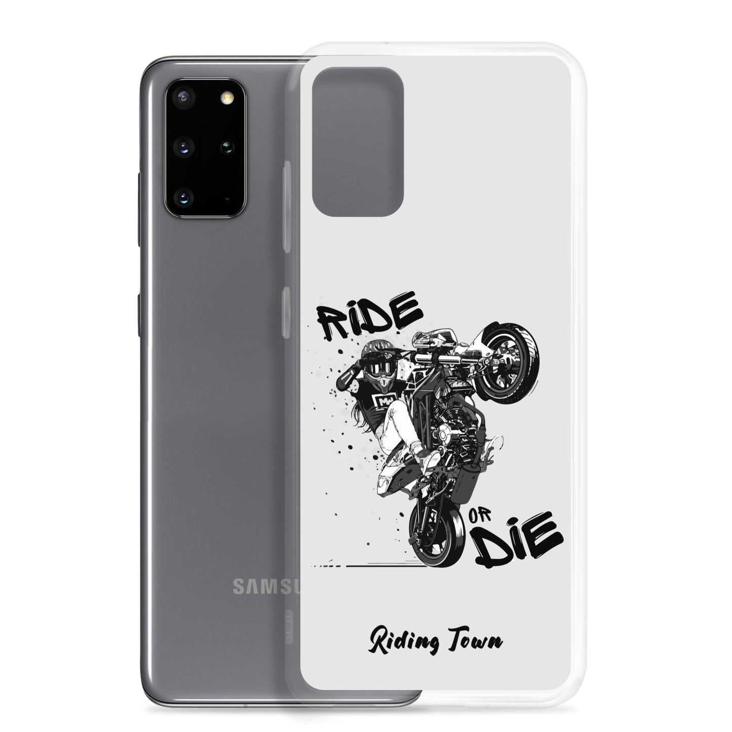 Coque Samsung® - SUPERMOTGIRL - Blanche - Riding Town