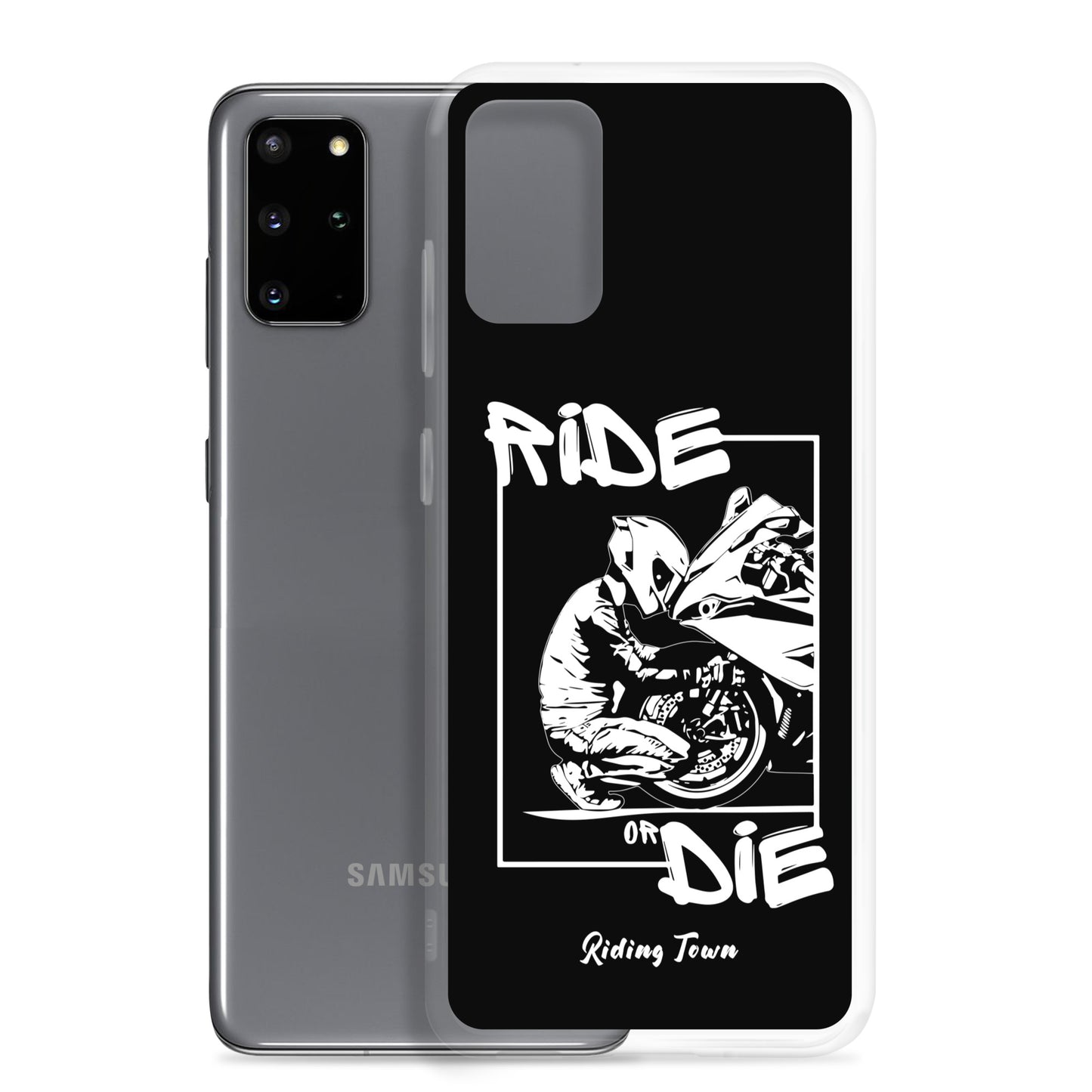 Coque Samsung® - BIKERBOY - Noire - Riding Town