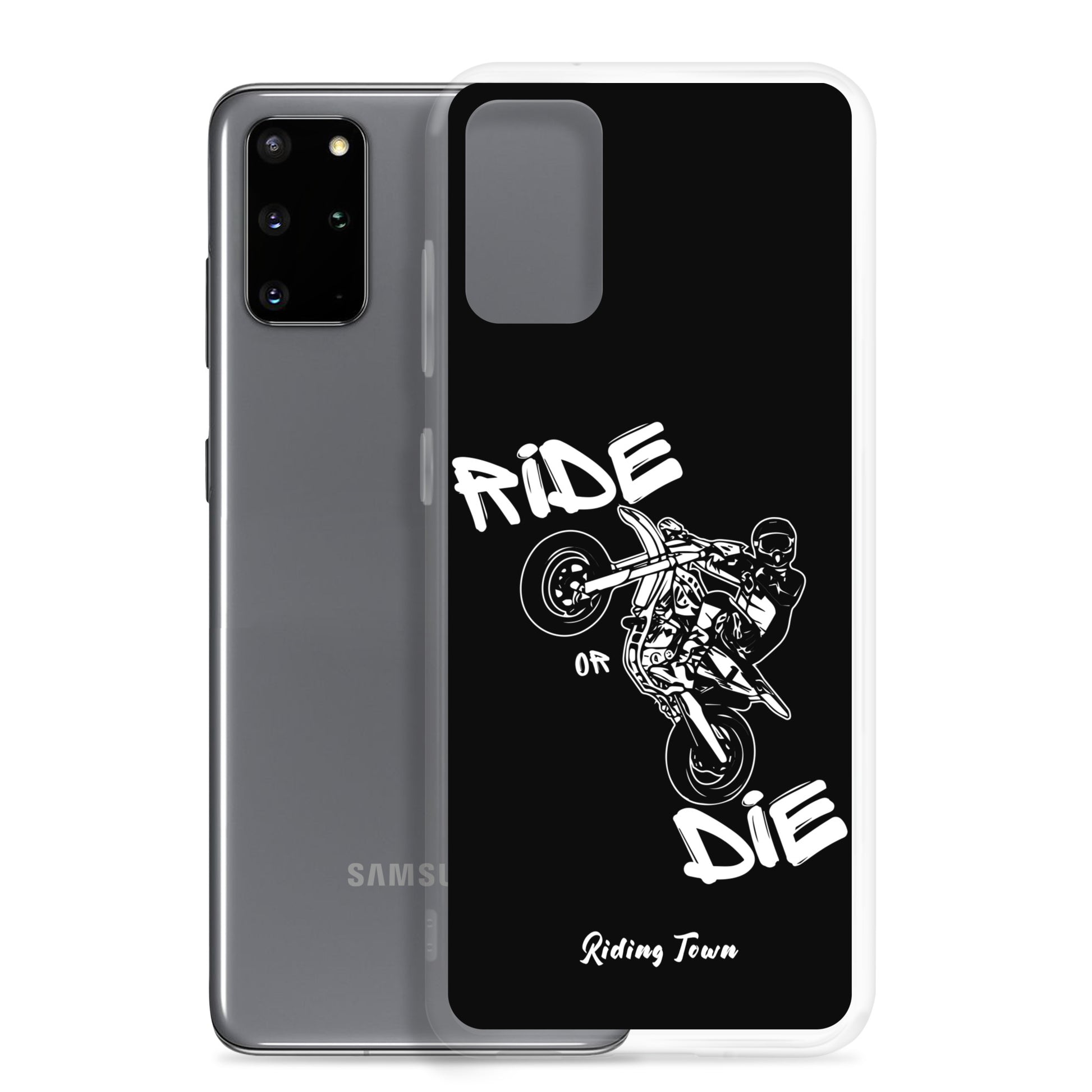 Coque Samsung® - SUPERMOTBOY - Noire - Riding Town