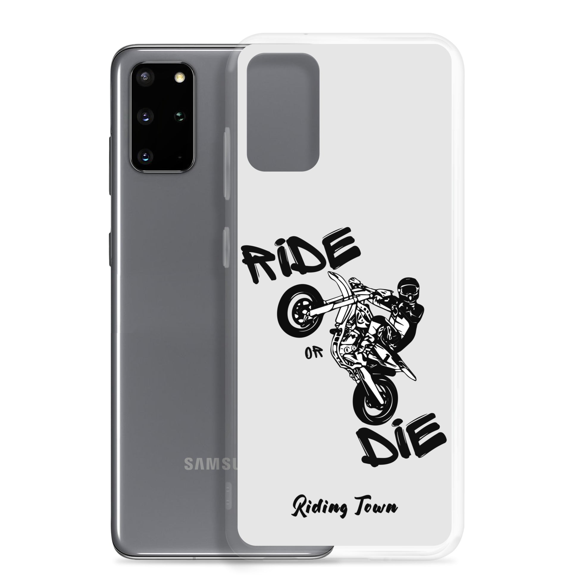 Coque Samsung® - SUPERMOTBOY - Blanche - Riding Town