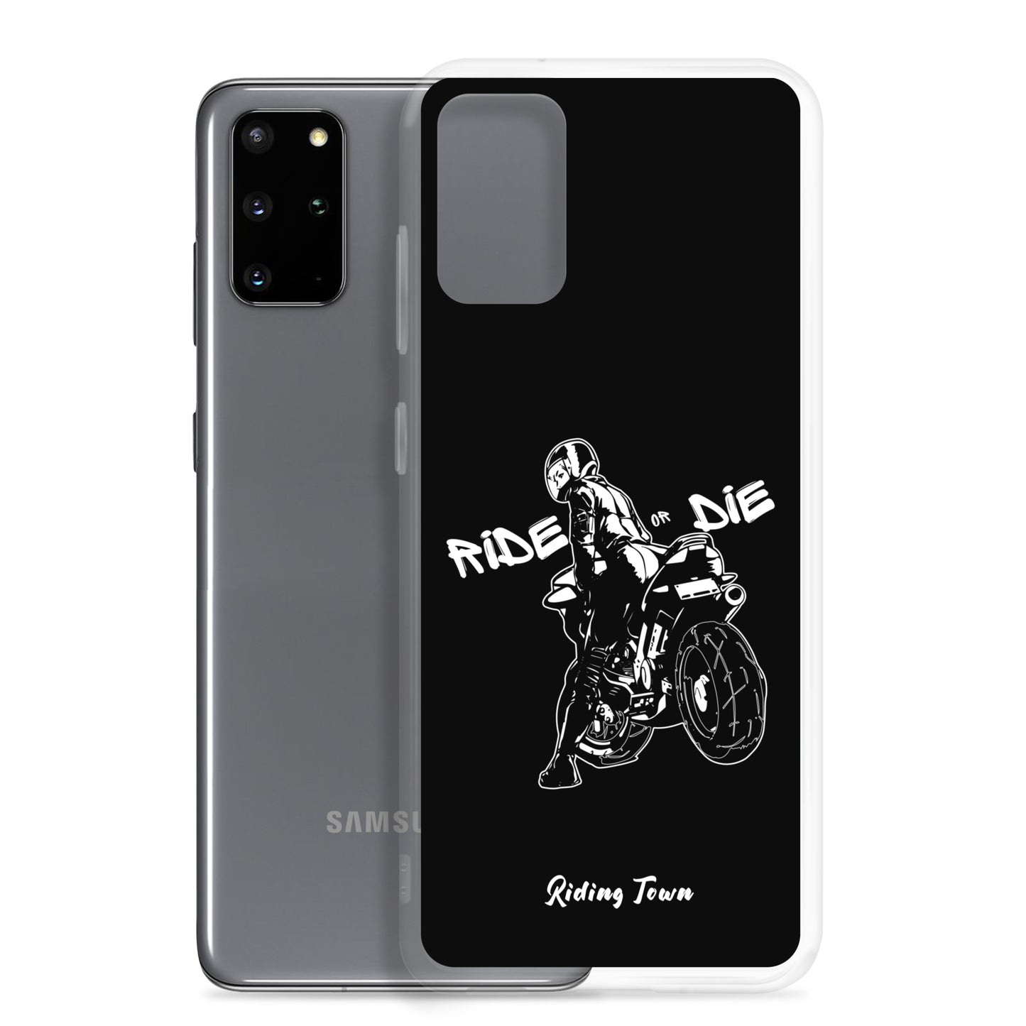 Coque Samsung® - BIKERGIRL - Noire - Riding Town