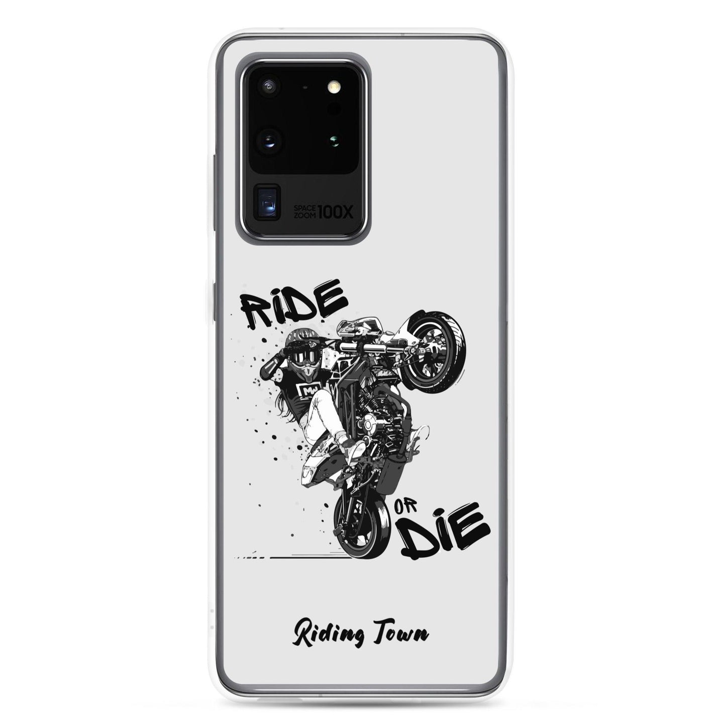 Coque Samsung® - SUPERMOTGIRL - Blanche - Riding Town