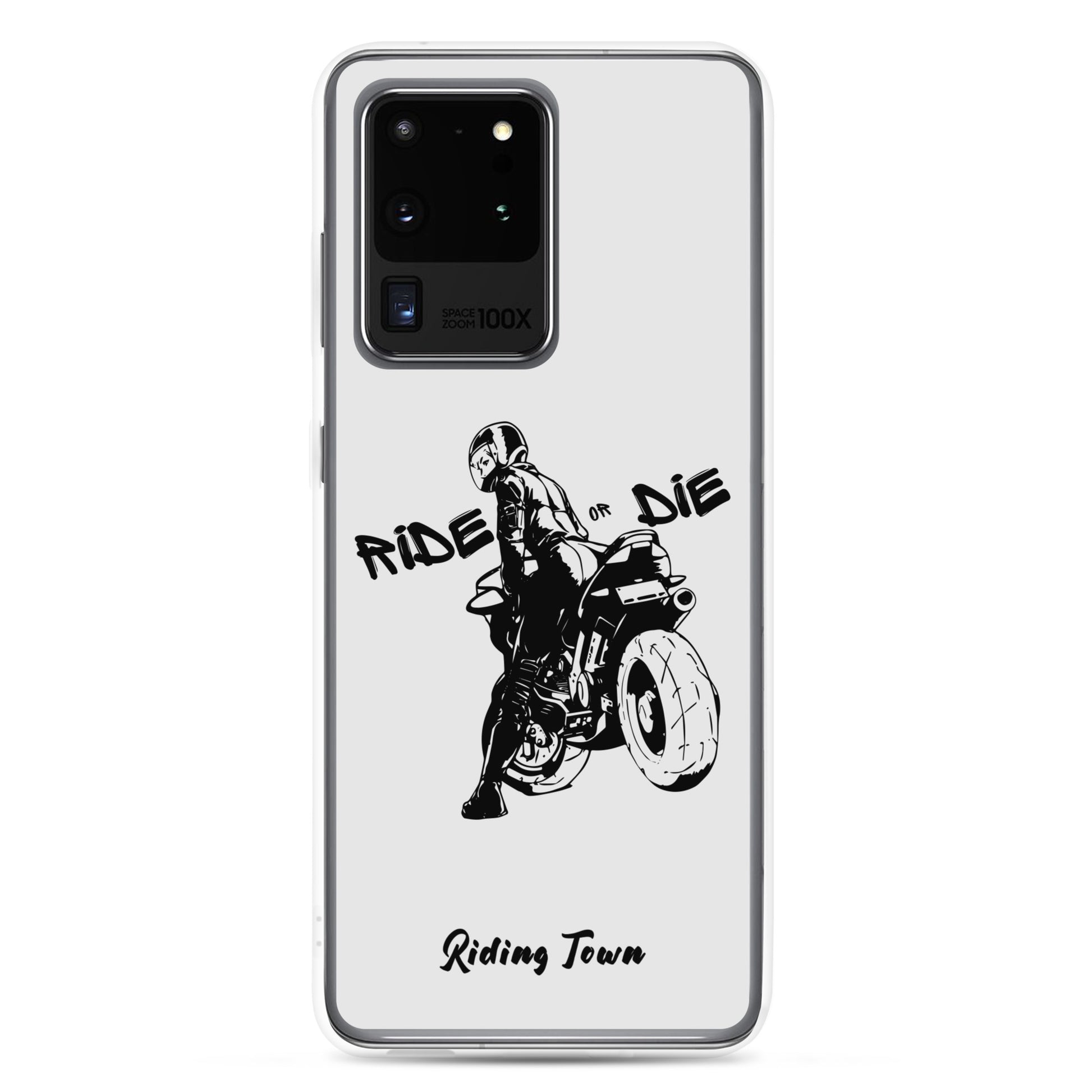 Coque Samsung® - BIKERGIRL - Blanche - Riding Town