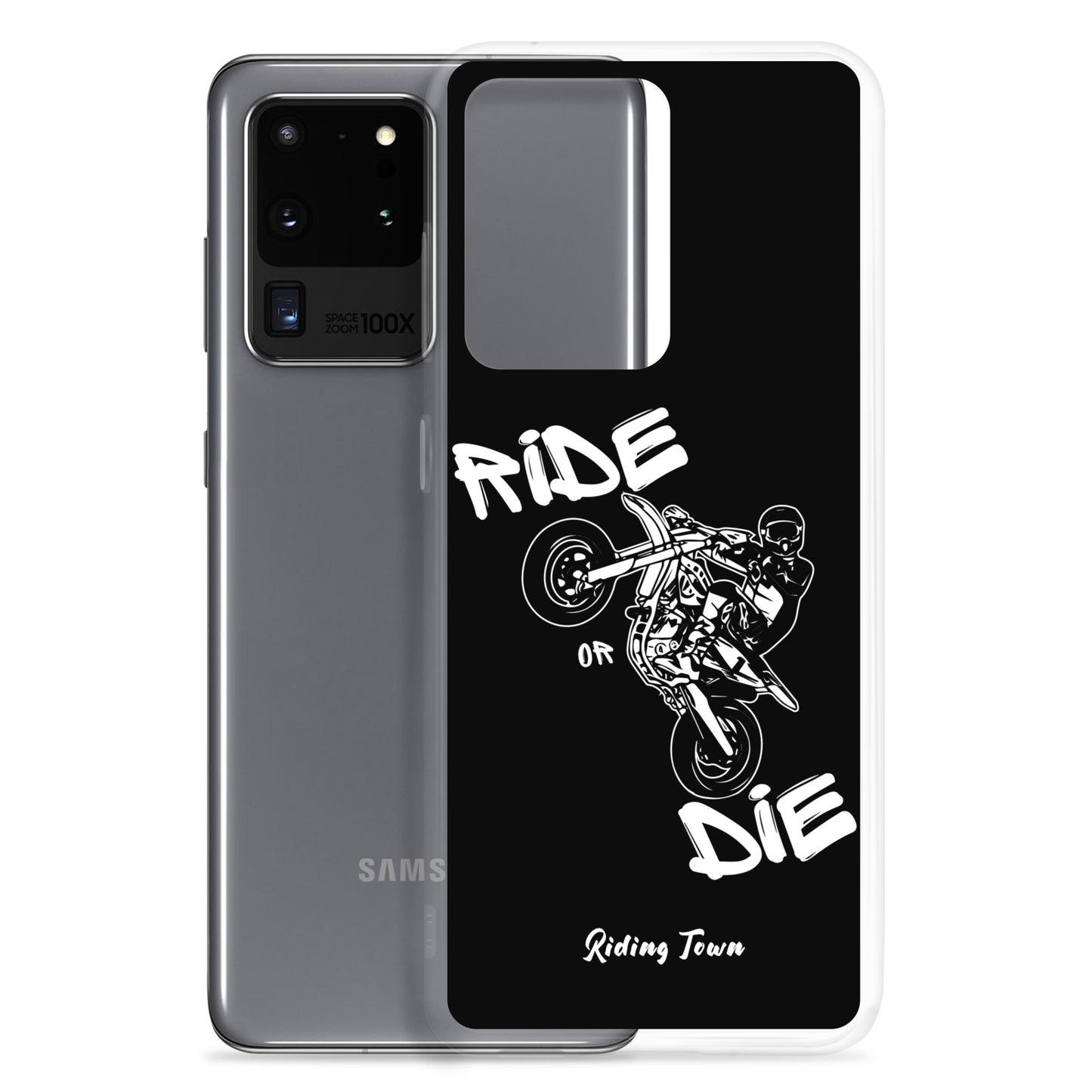 Coque Samsung® - SUPERMOTBOY - Noire - Riding Town