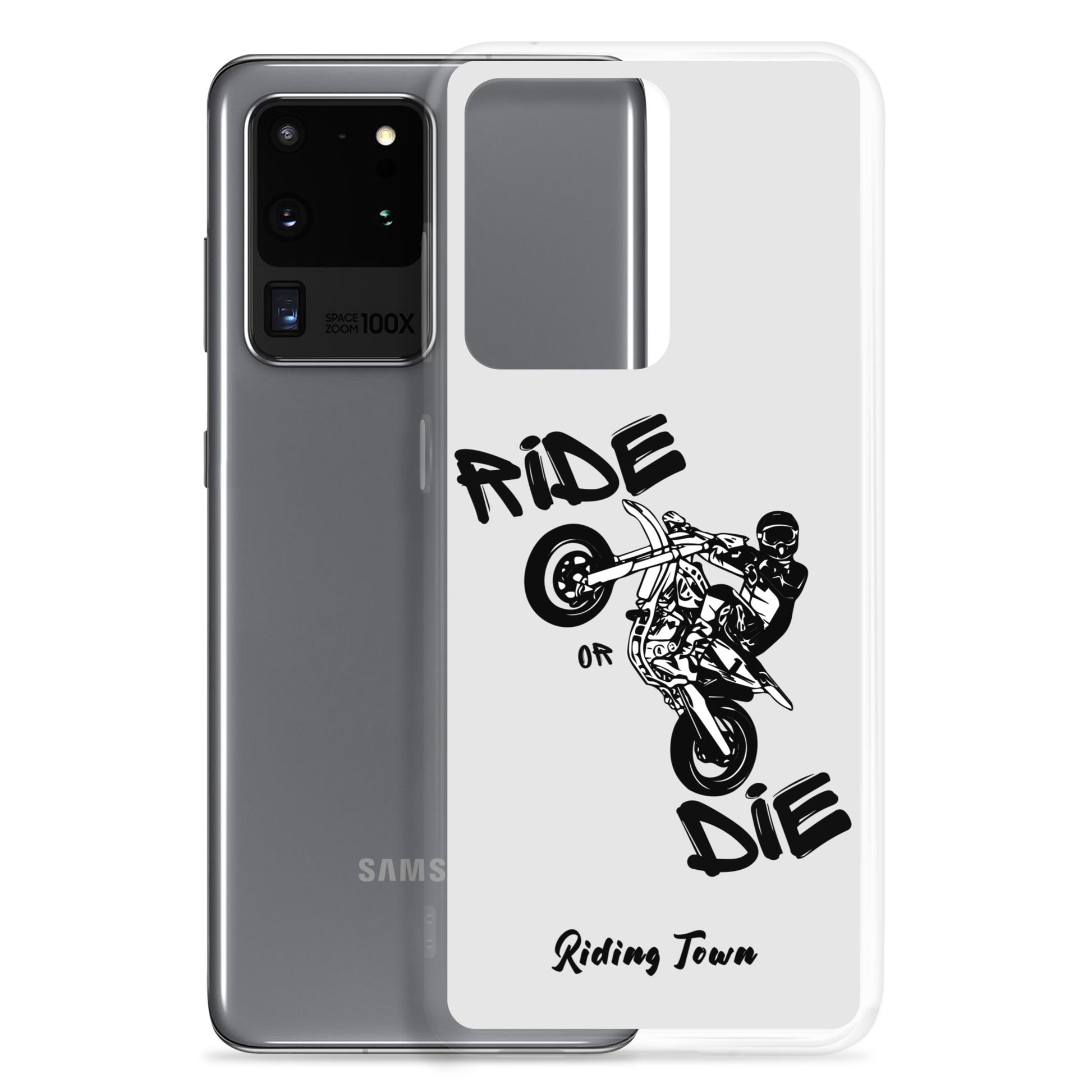 Coque Samsung® - SUPERMOTBOY - Blanche - Riding Town