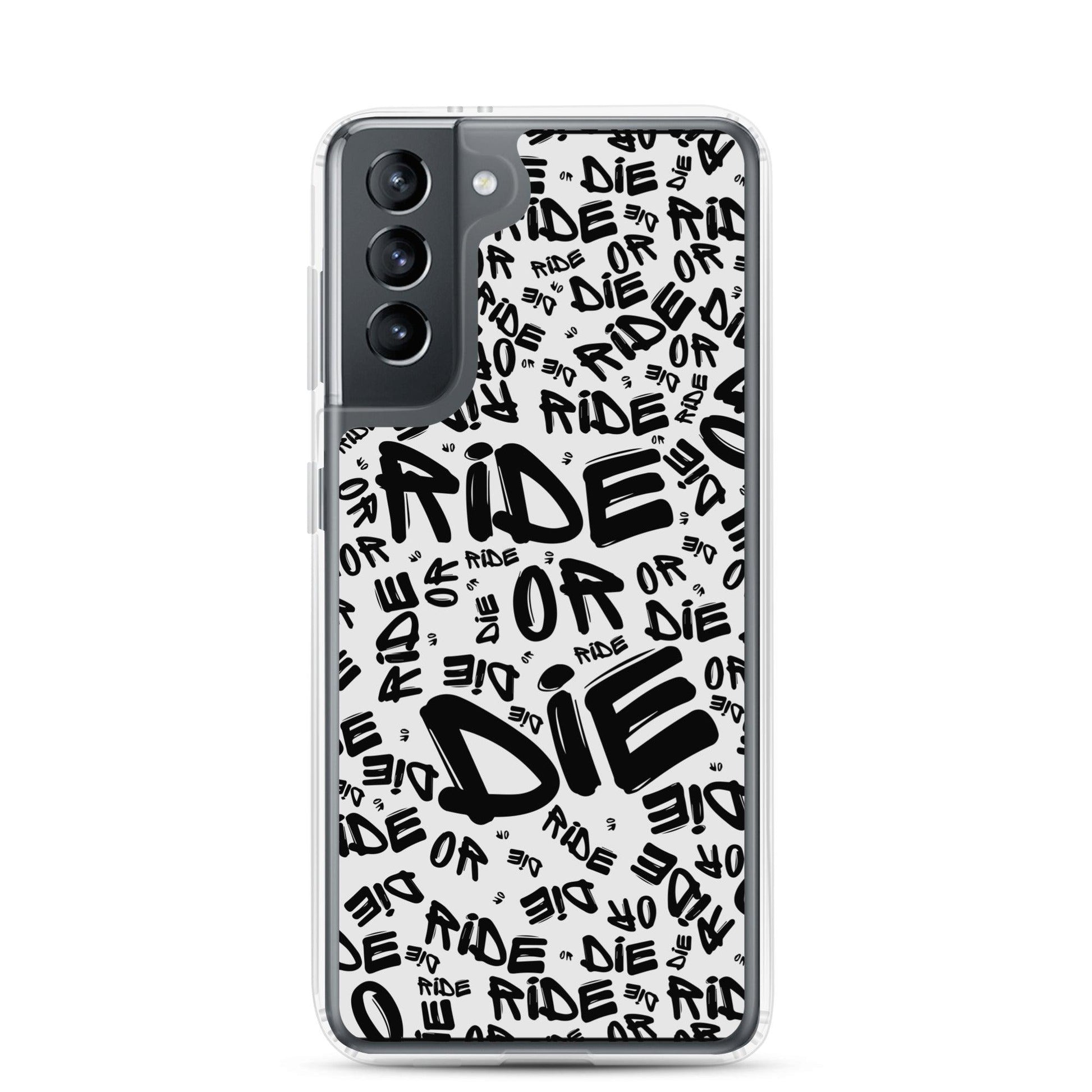 Coque Samsung® - RIDE OR DIE - Blanche - Riding Town