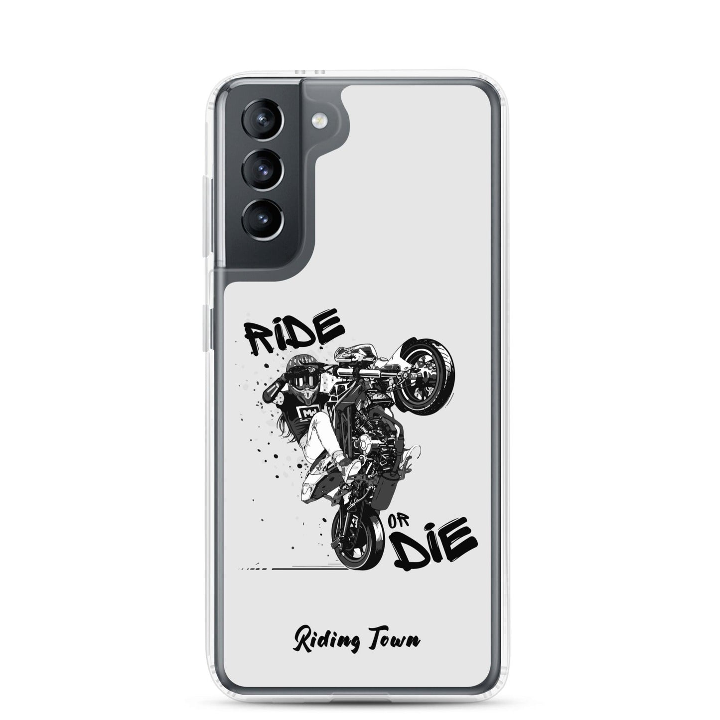 Coque Samsung® - SUPERMOTGIRL - Blanche - Riding Town