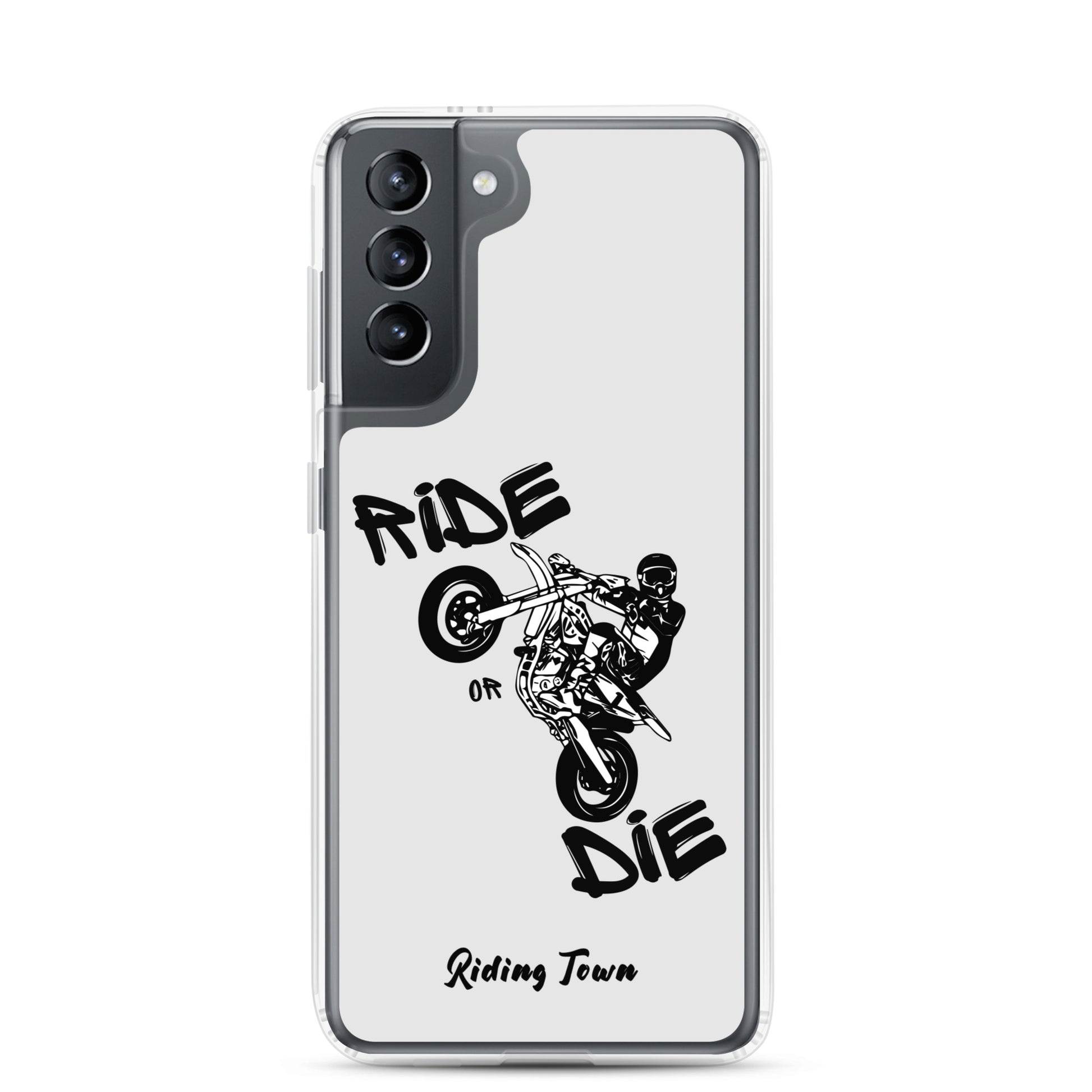 Coque Samsung® - SUPERMOTBOY - Blanche - Riding Town