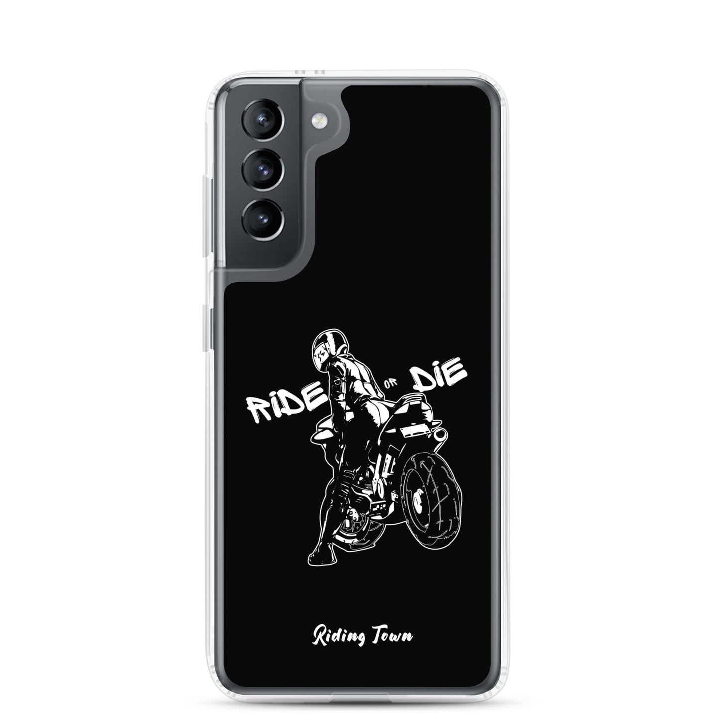 Coque Samsung® - BIKERGIRL - Noire - Riding Town