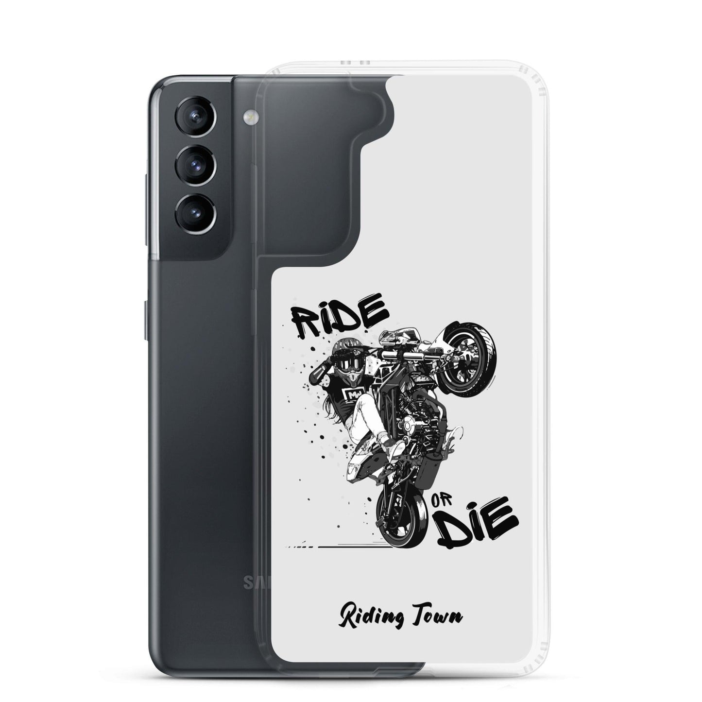 Coque Samsung® - SUPERMOTGIRL - Blanche - Riding Town