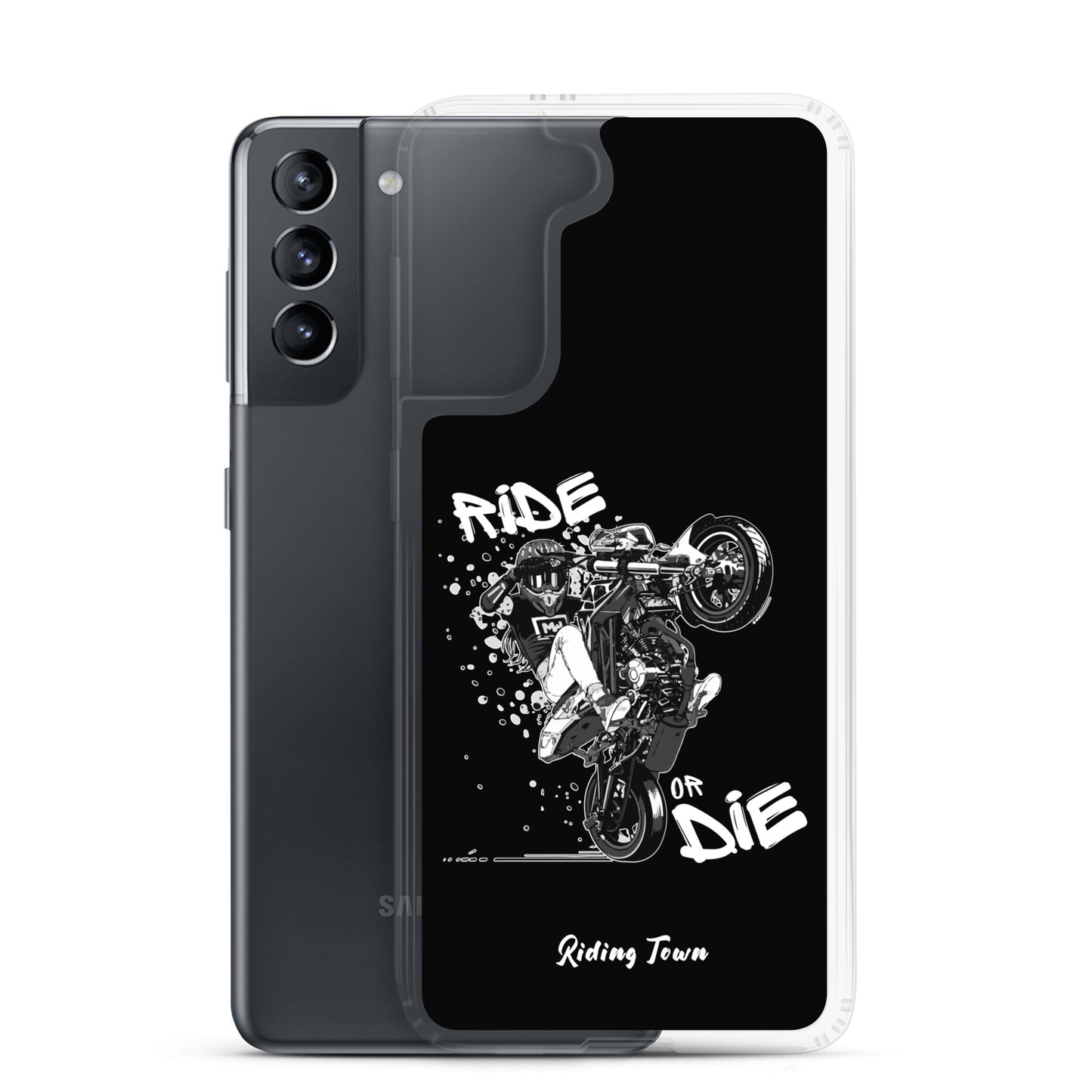 Coque Samsung® - SUPERMOTGIRL - Noire - Riding Town