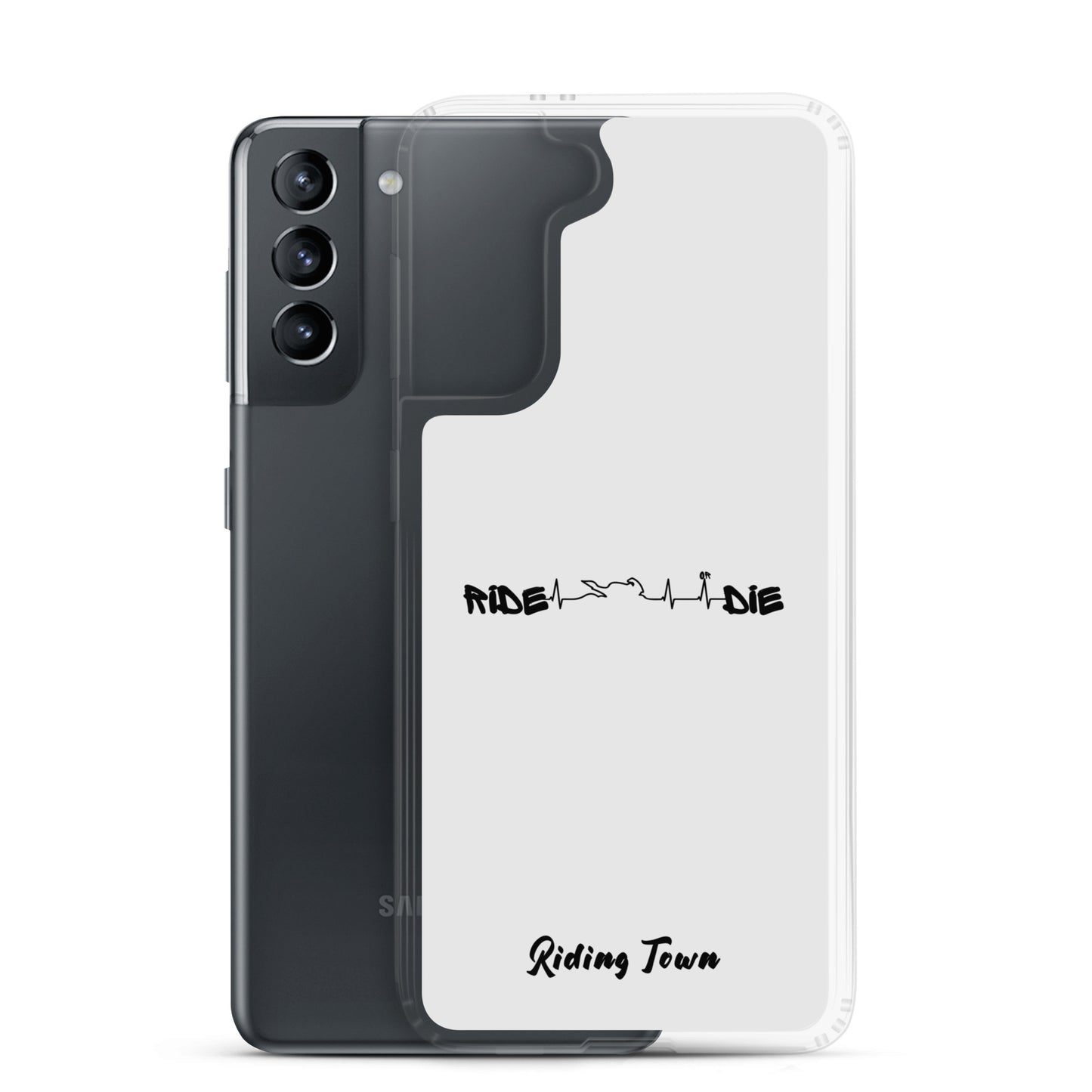 Coque Samsung® - HEARTBEAT - Blanche - Riding Town