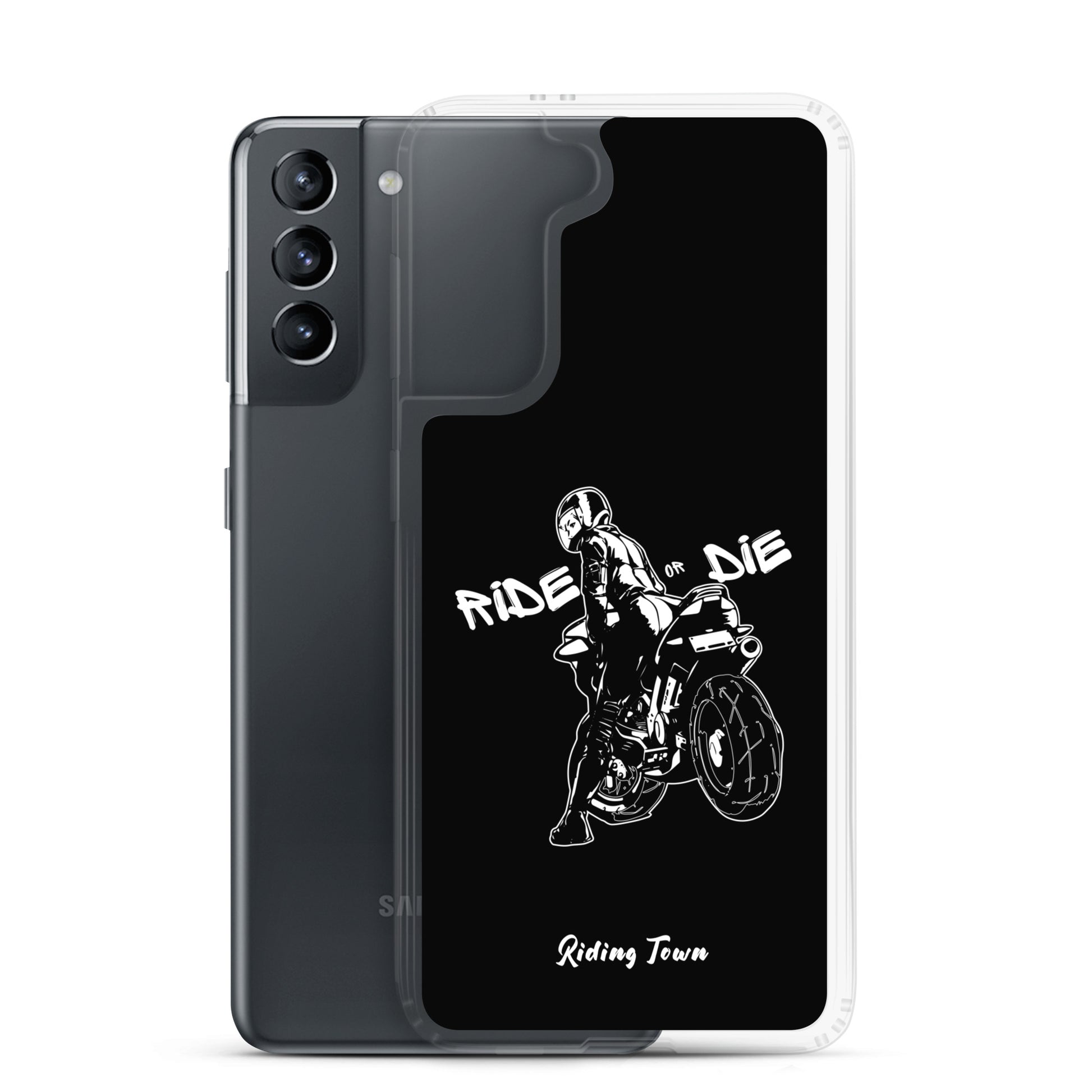 Coque Samsung® - BIKERGIRL - Noire - Riding Town