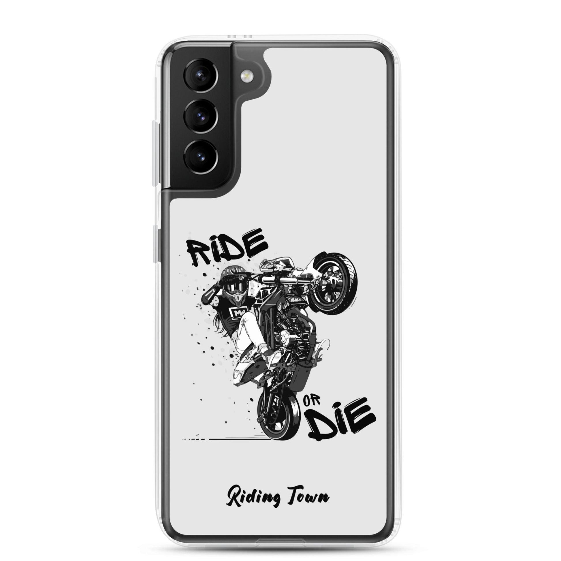 Coque Samsung® - SUPERMOTGIRL - Blanche - Riding Town