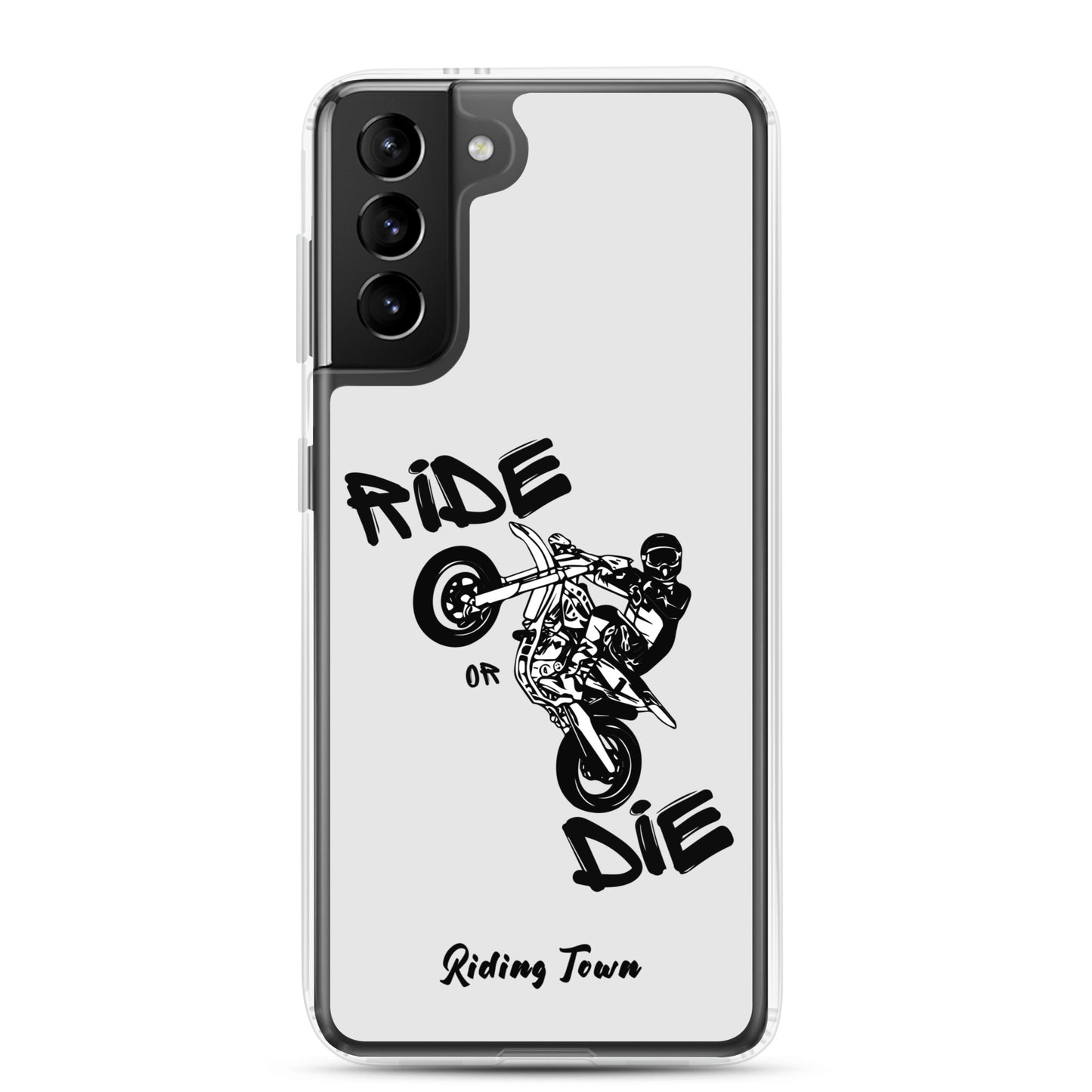 Coque Samsung® - SUPERMOTBOY - Blanche - Riding Town