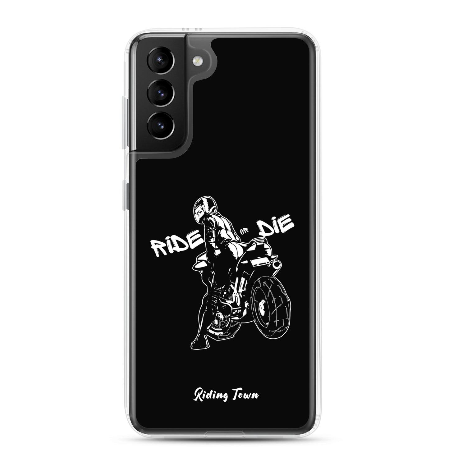 Coque Samsung® - BIKERGIRL - Noire - Riding Town