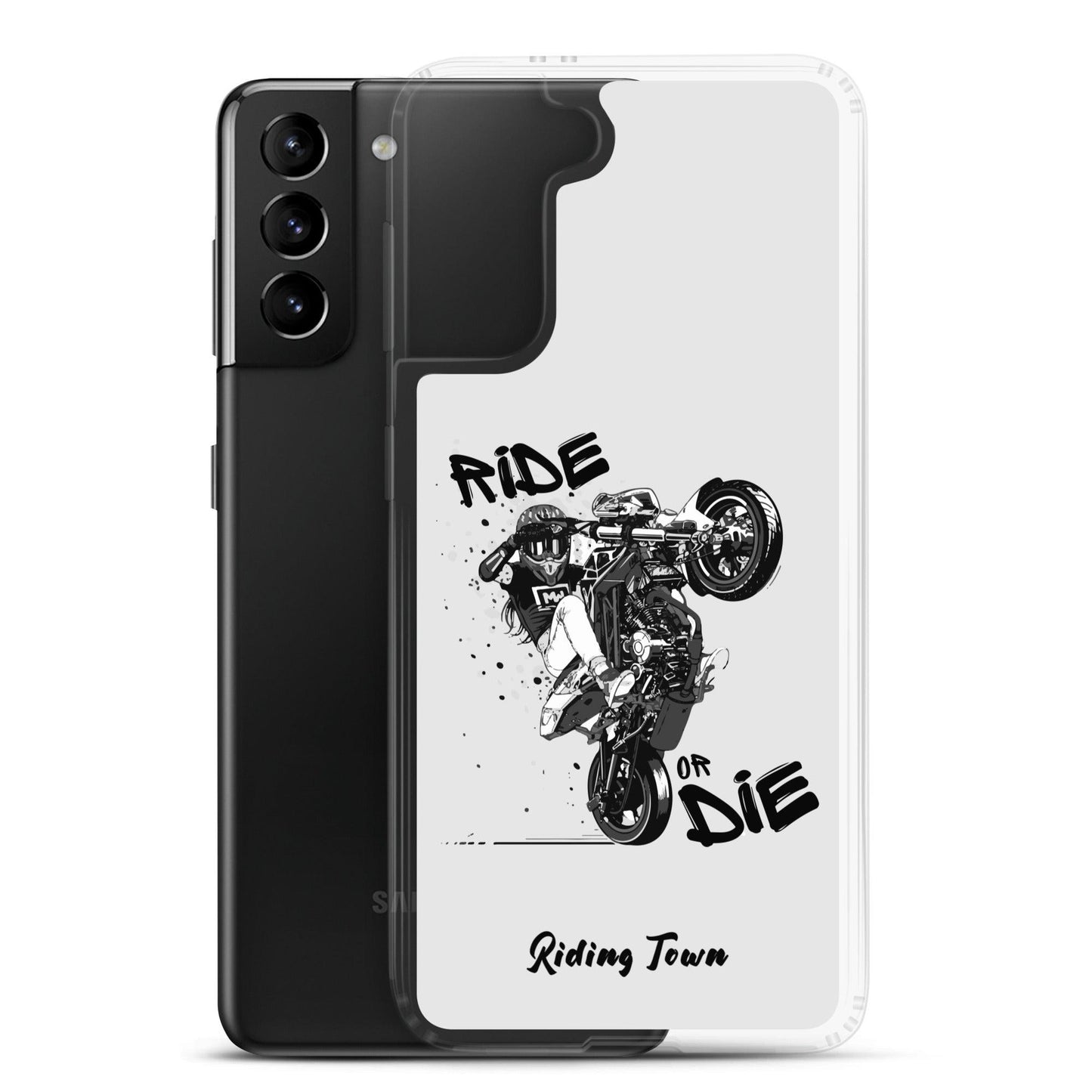 Coque Samsung® - SUPERMOTGIRL - Blanche - Riding Town