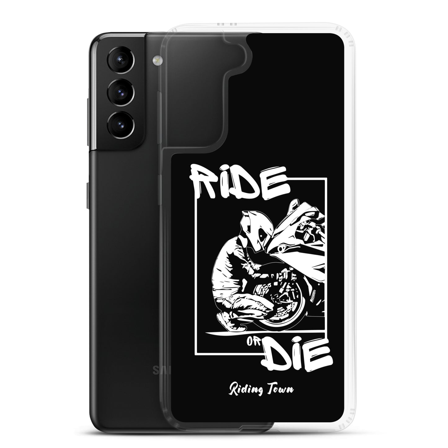 Coque Samsung® - BIKERBOY - Noire - Riding Town