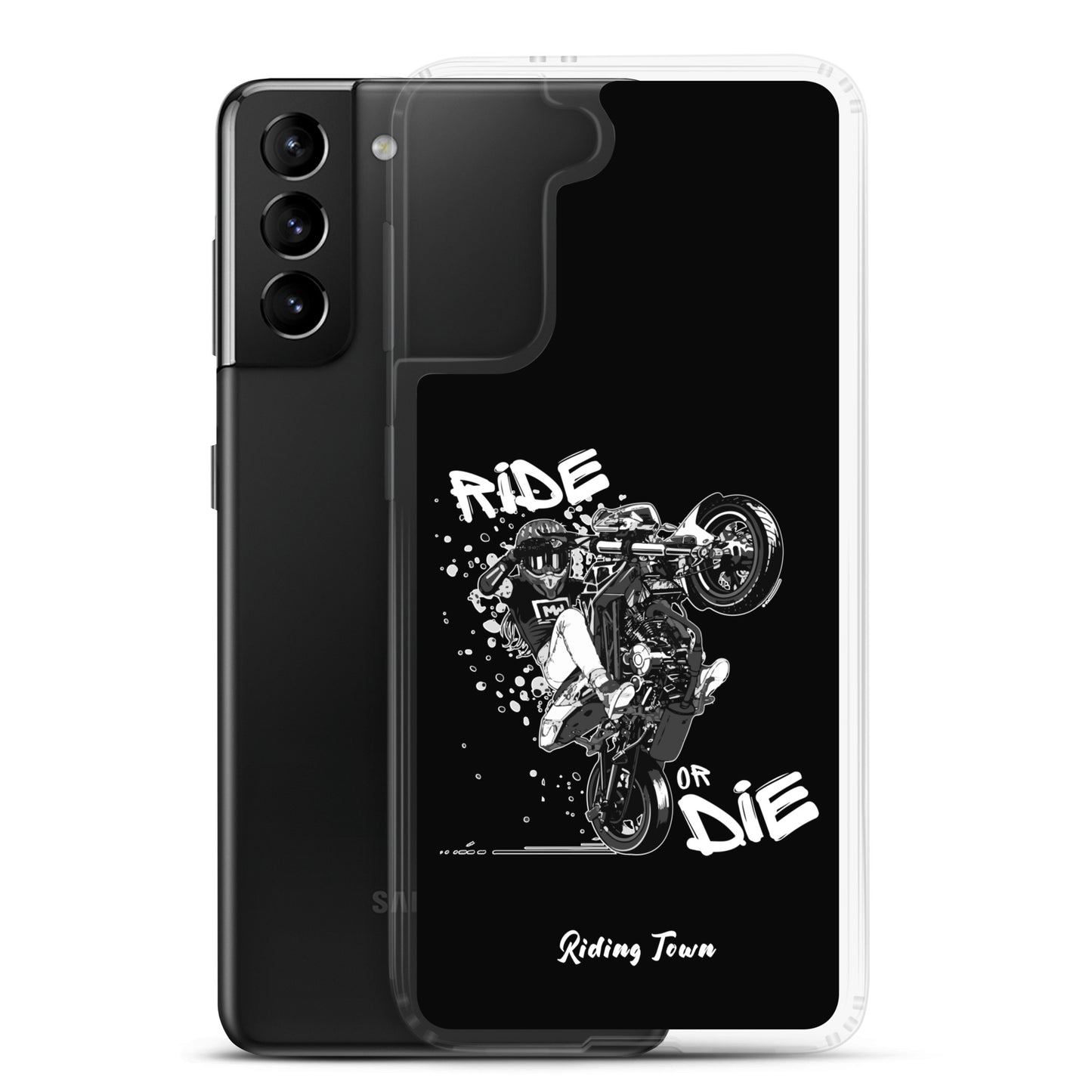 Coque Samsung® - SUPERMOTGIRL - Noire - Riding Town