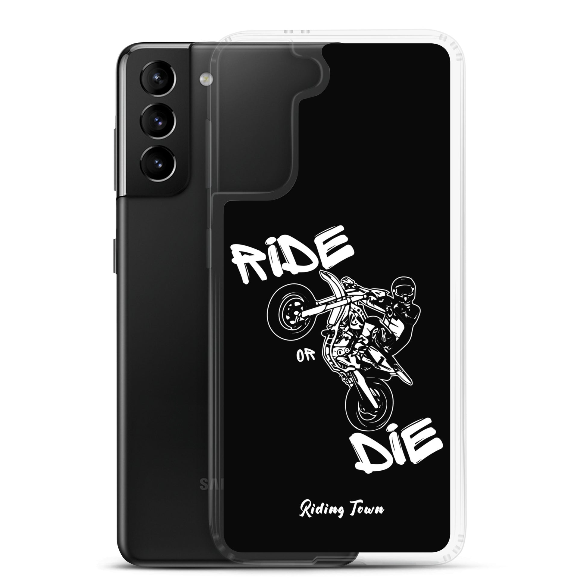 Coque Samsung® - SUPERMOTBOY - Noire - Riding Town