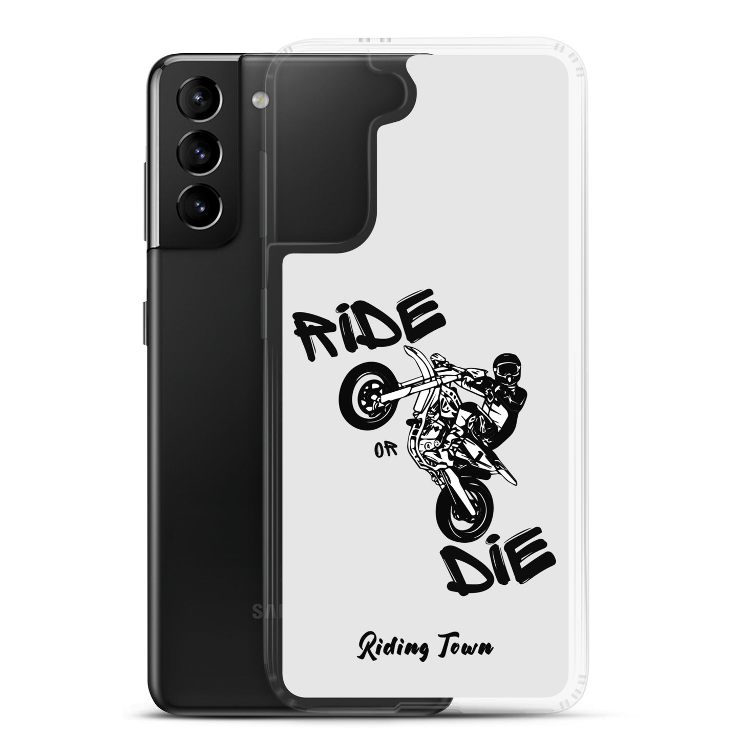 Coque Samsung® - SUPERMOTBOY - Blanche - Riding Town