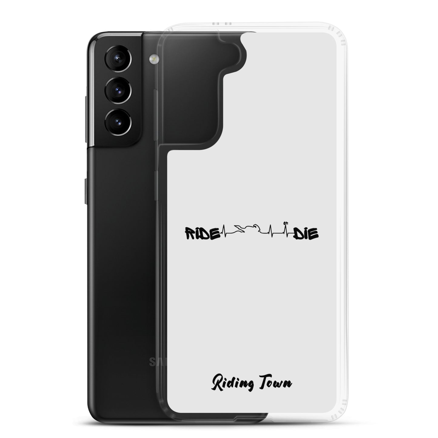 Coque Samsung® - HEARTBEAT - Blanche - Riding Town