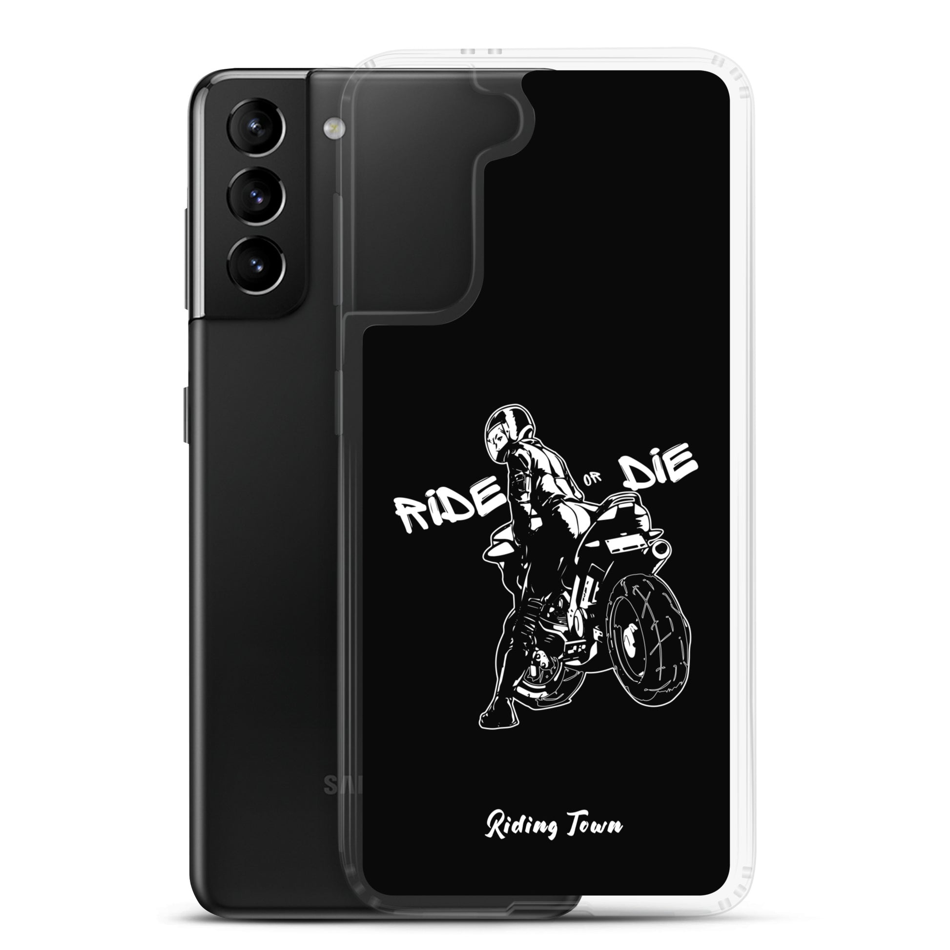 Coque Samsung® - BIKERGIRL - Noire - Riding Town