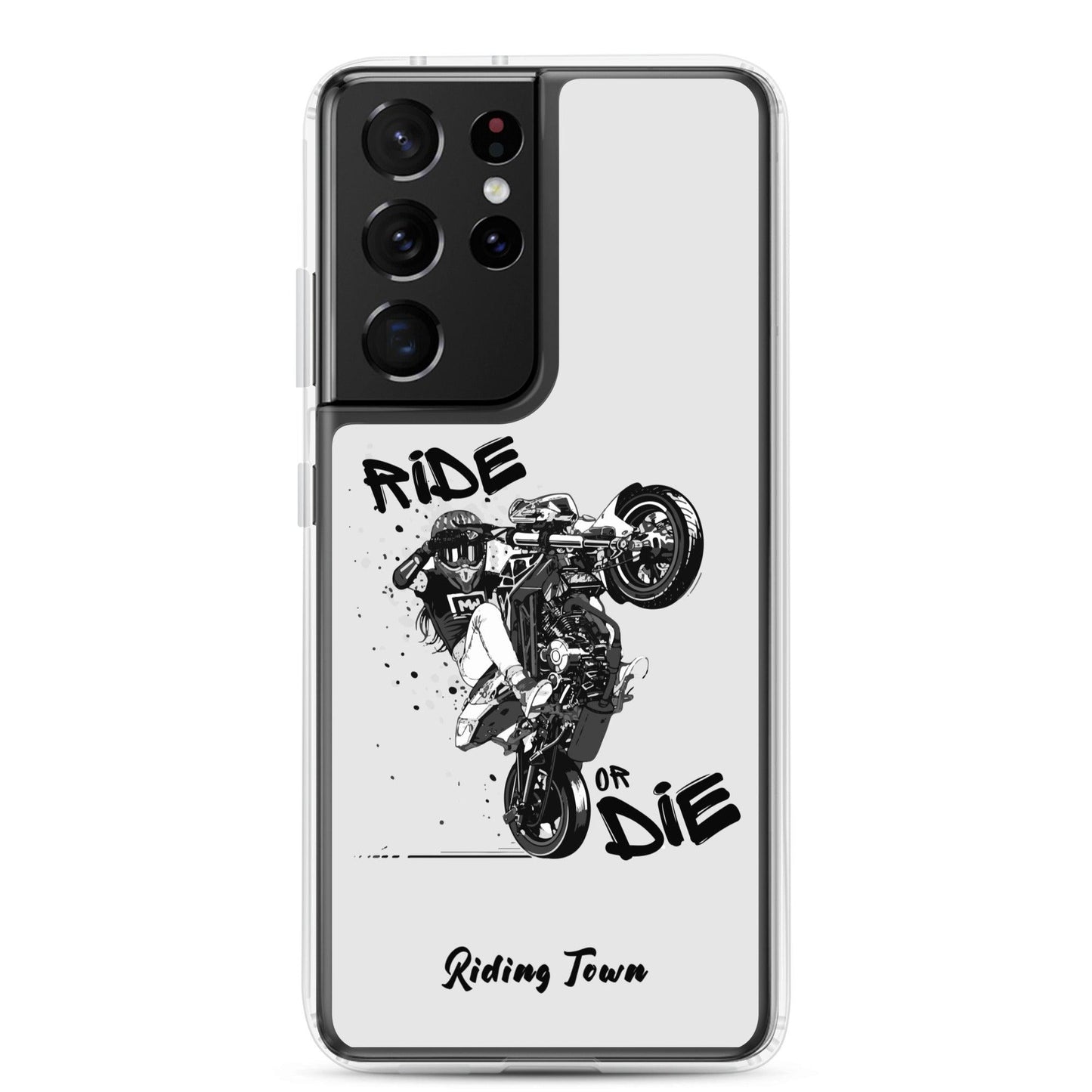 Coque Samsung® - SUPERMOTGIRL - Blanche - Riding Town