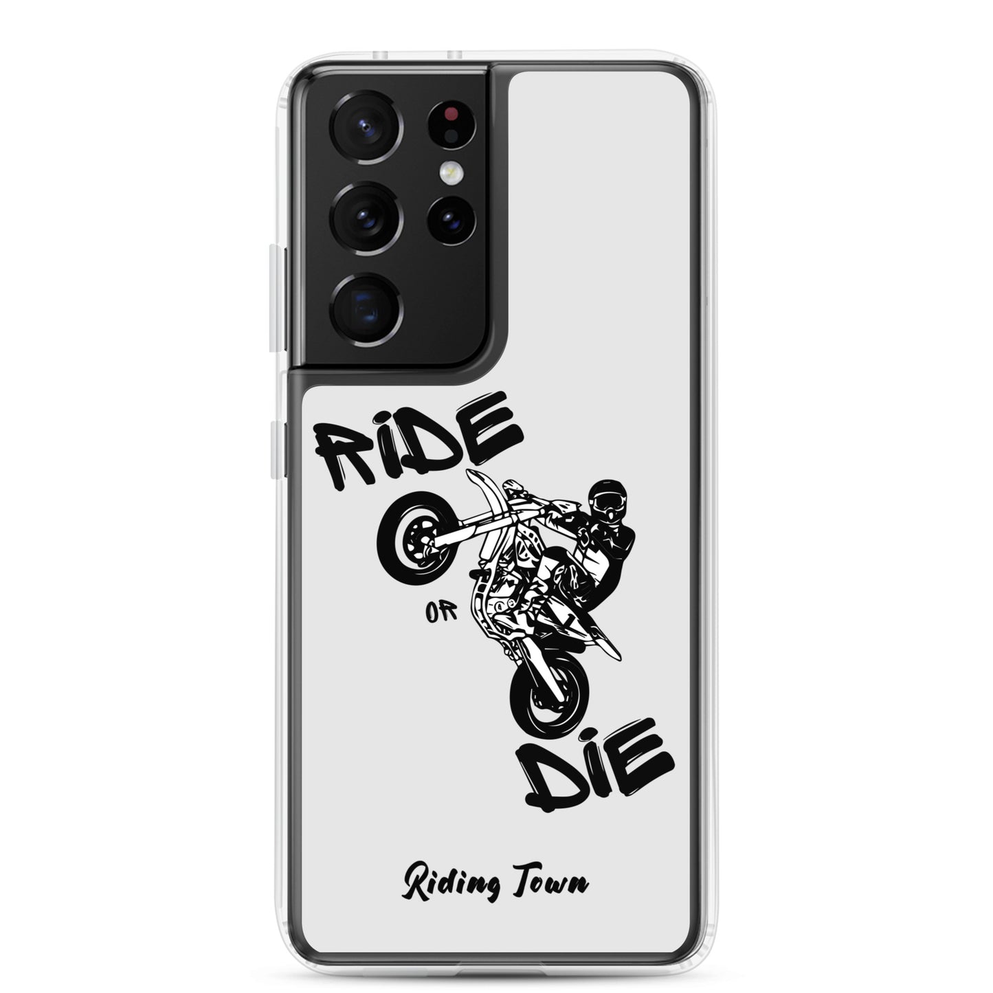 Coque Samsung® - SUPERMOTBOY - Blanche - Riding Town