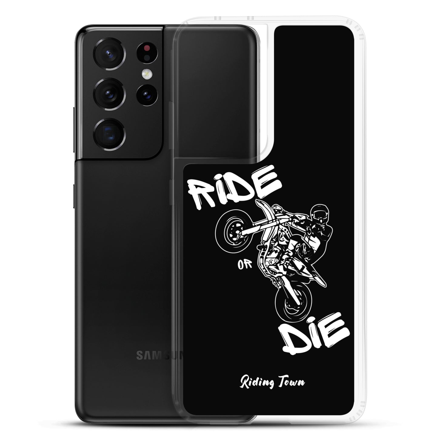 Coque Samsung® - SUPERMOTBOY - Noire - Riding Town