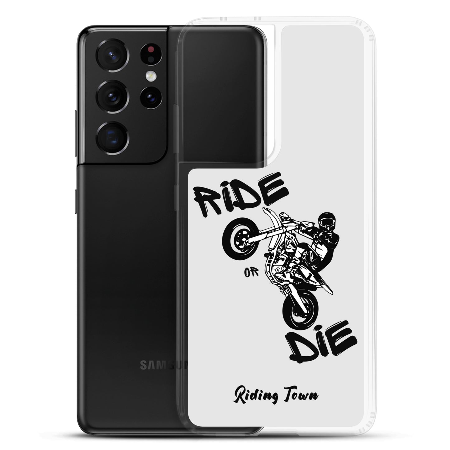 Coque Samsung® - SUPERMOTBOY - Blanche - Riding Town