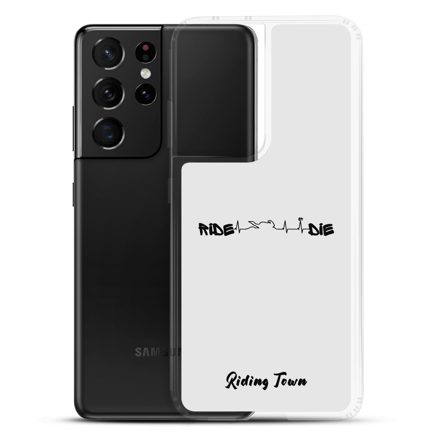 Coque Samsung® - HEARTBEAT - Blanche - Riding Town