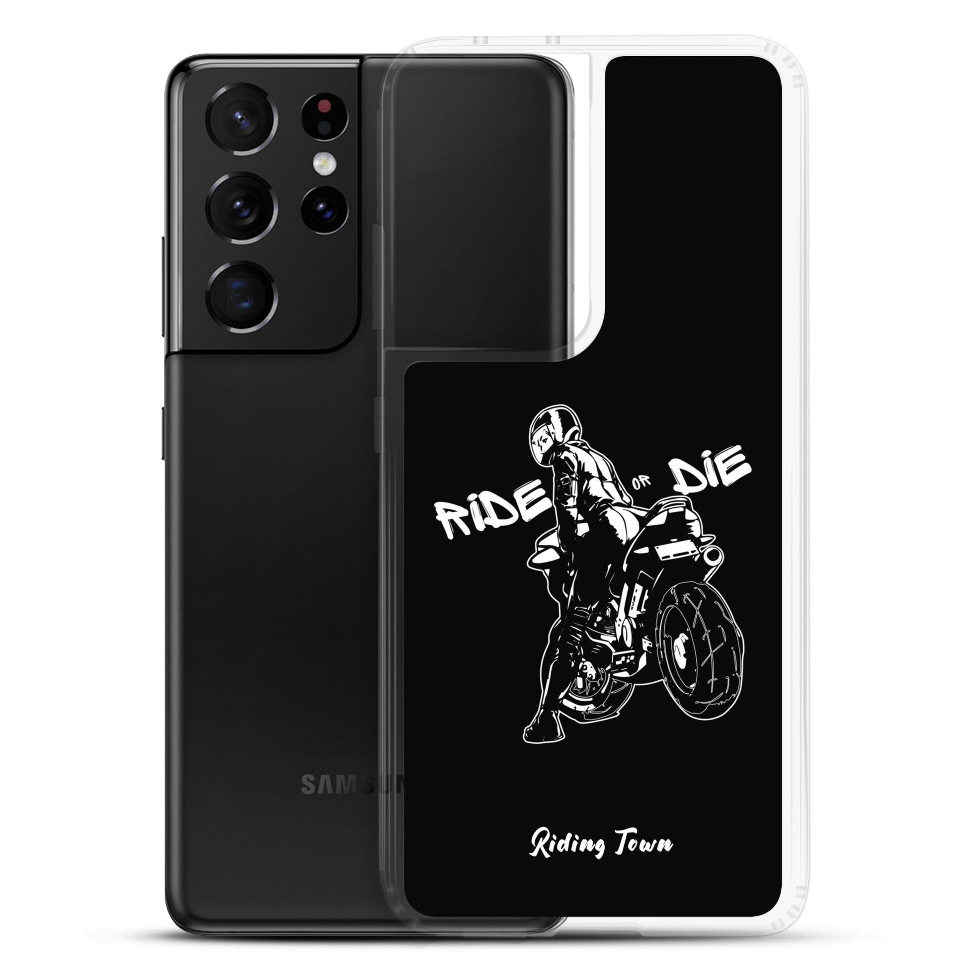 Coque Samsung® - BIKERGIRL - Noire - Riding Town