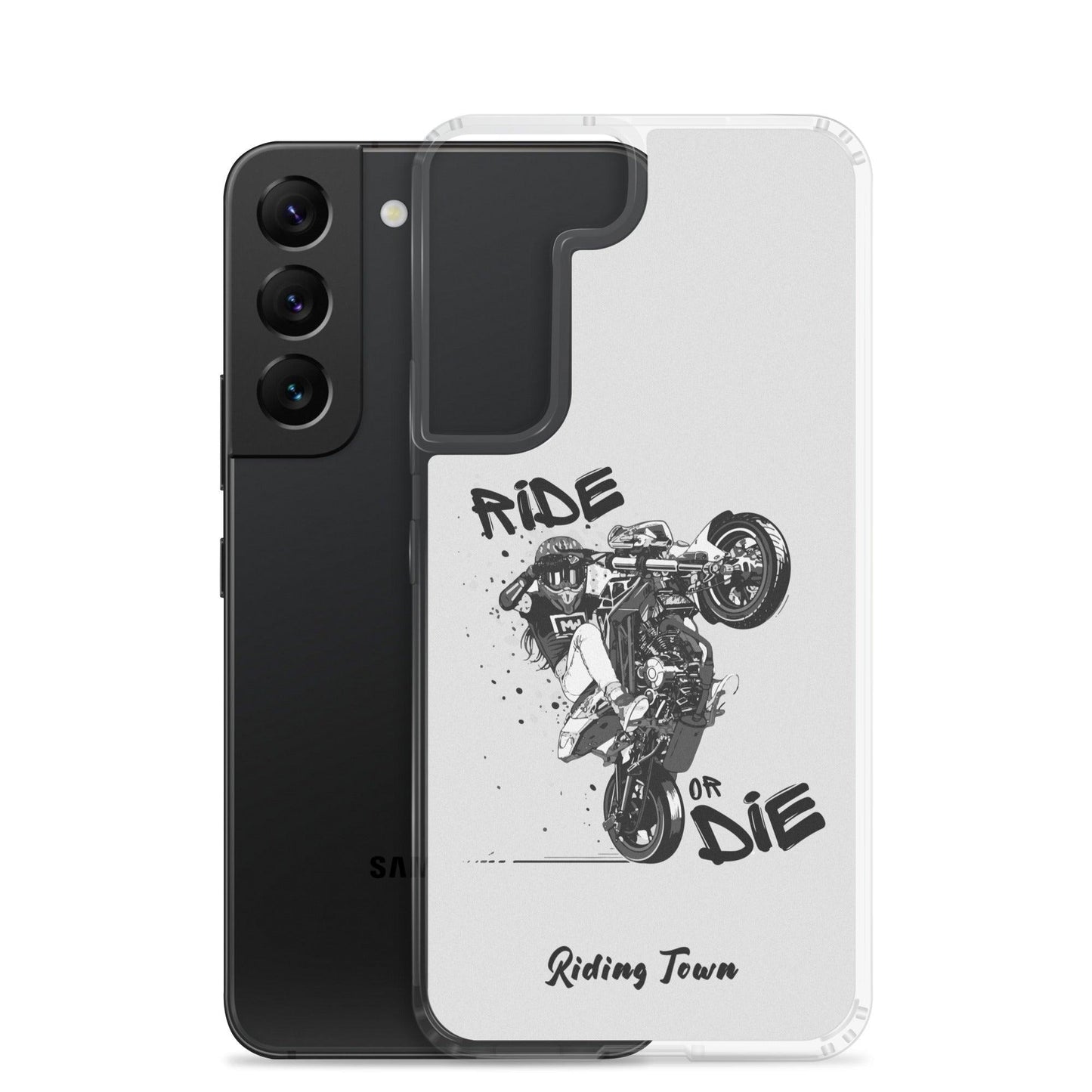 Coque Samsung® - SUPERMOTGIRL - Blanche - Riding Town