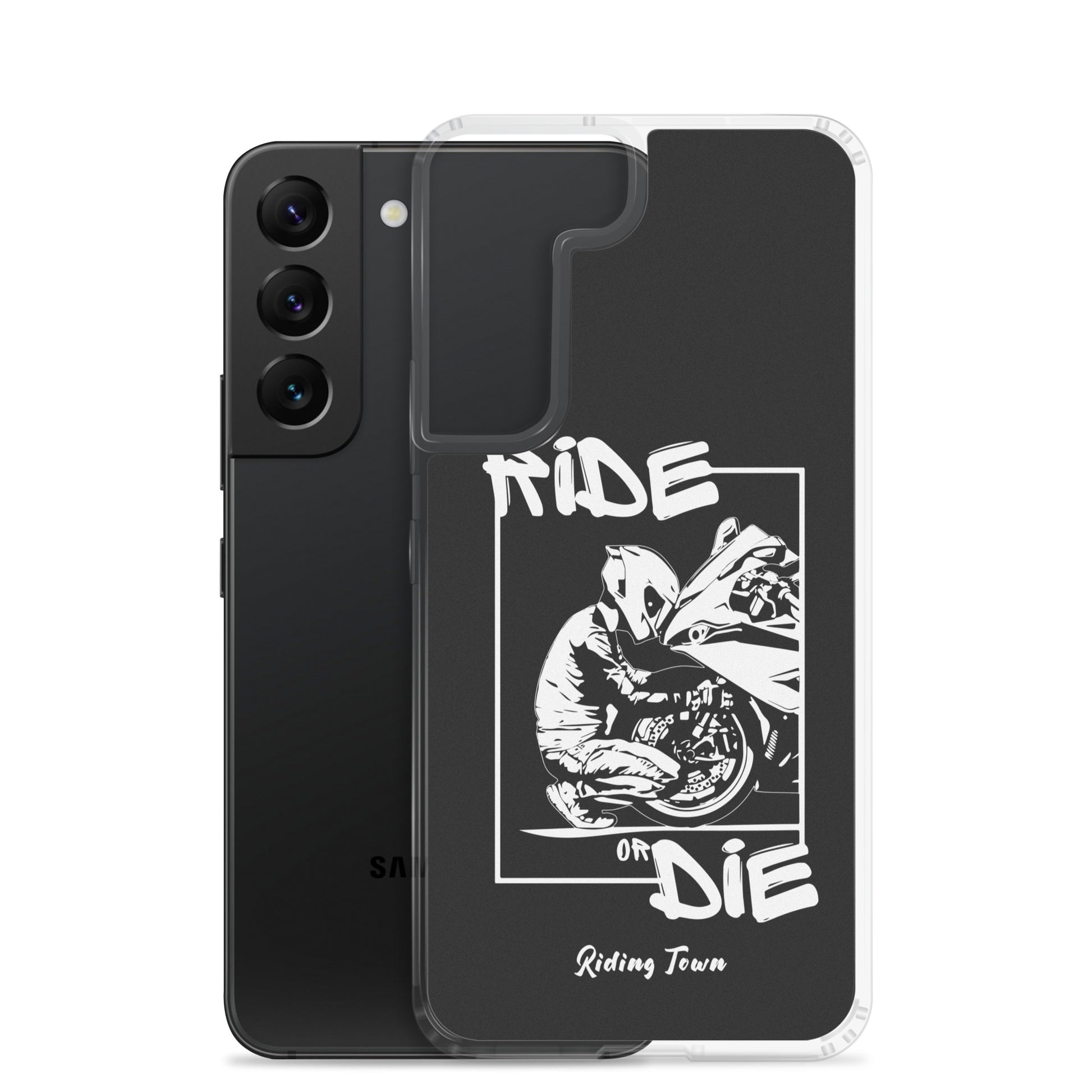 Coque Samsung® - BIKERBOY - Noire - Riding Town