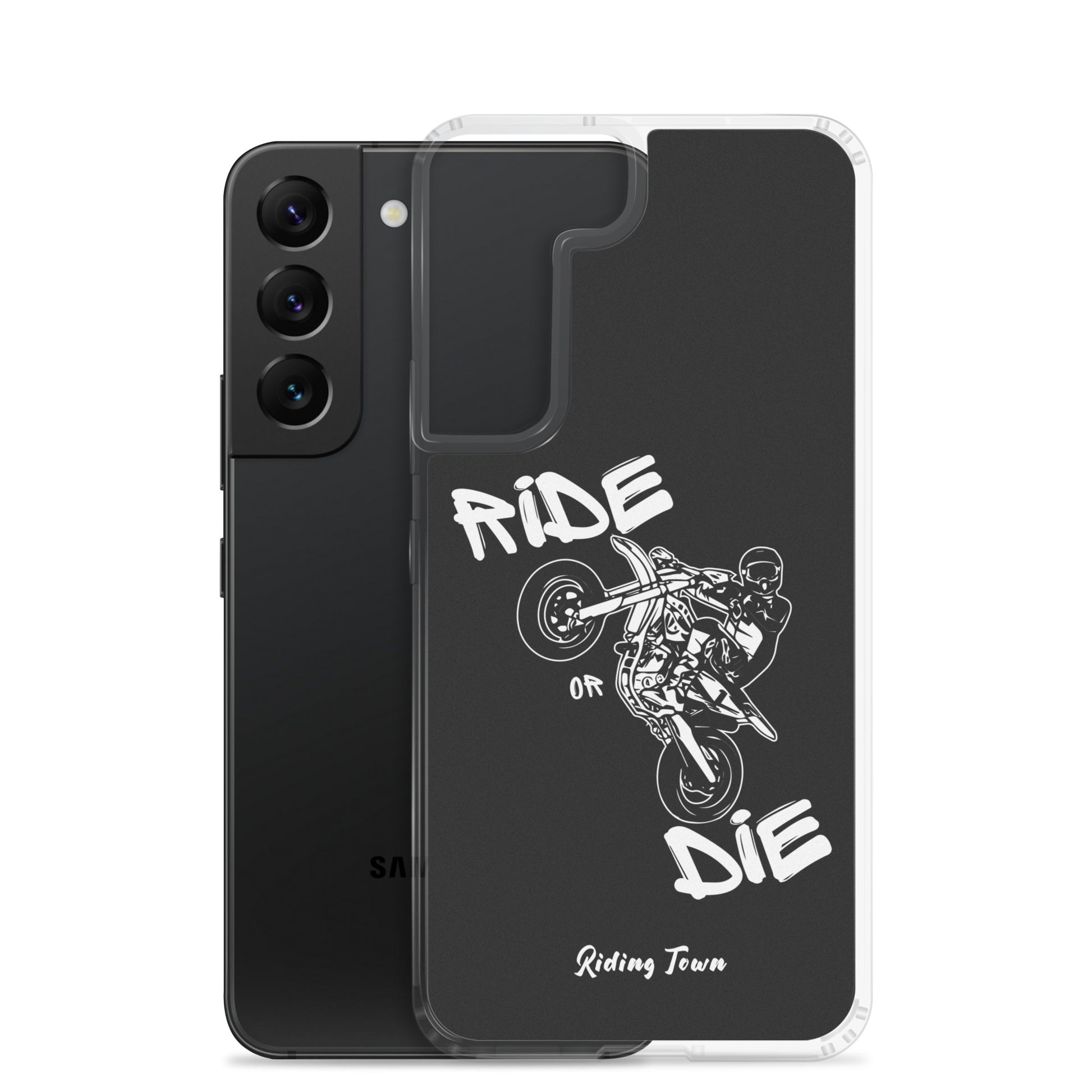 Coque Samsung® - SUPERMOTBOY - Noire - Riding Town