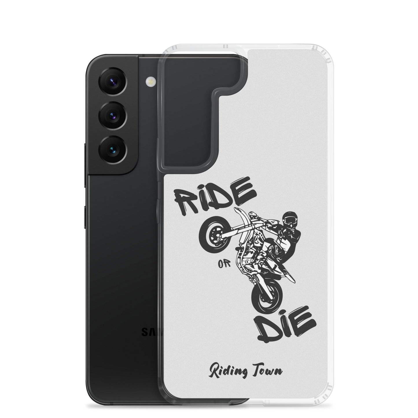 Coque Samsung® - SUPERMOTBOY - Blanche - Riding Town