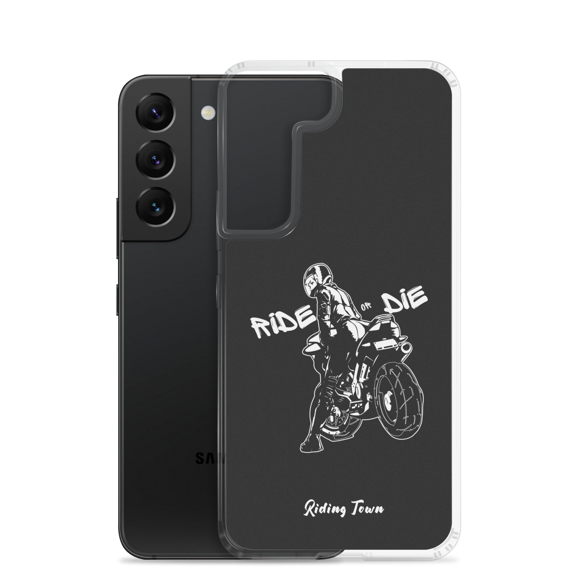 Coque Samsung® - BIKERGIRL - Noire - Riding Town