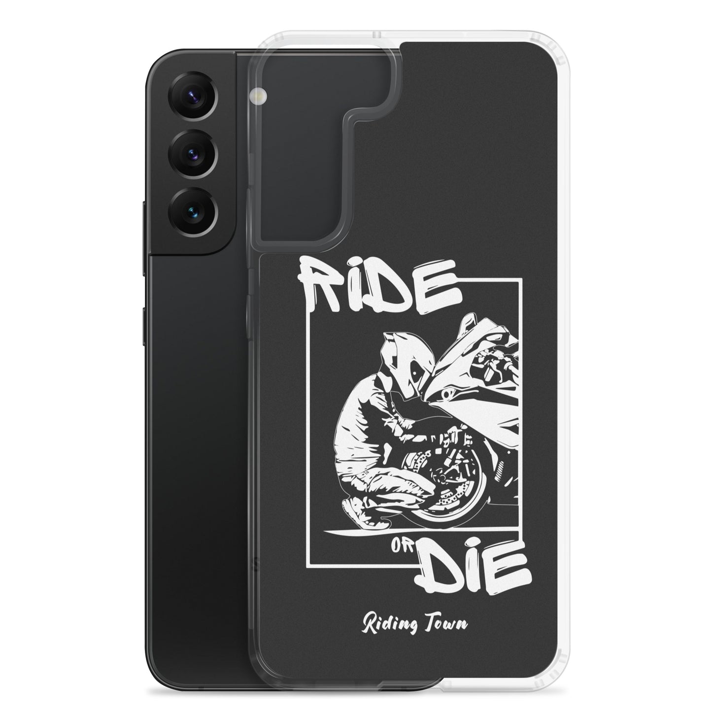 Coque Samsung® - BIKERBOY - Noire - Riding Town