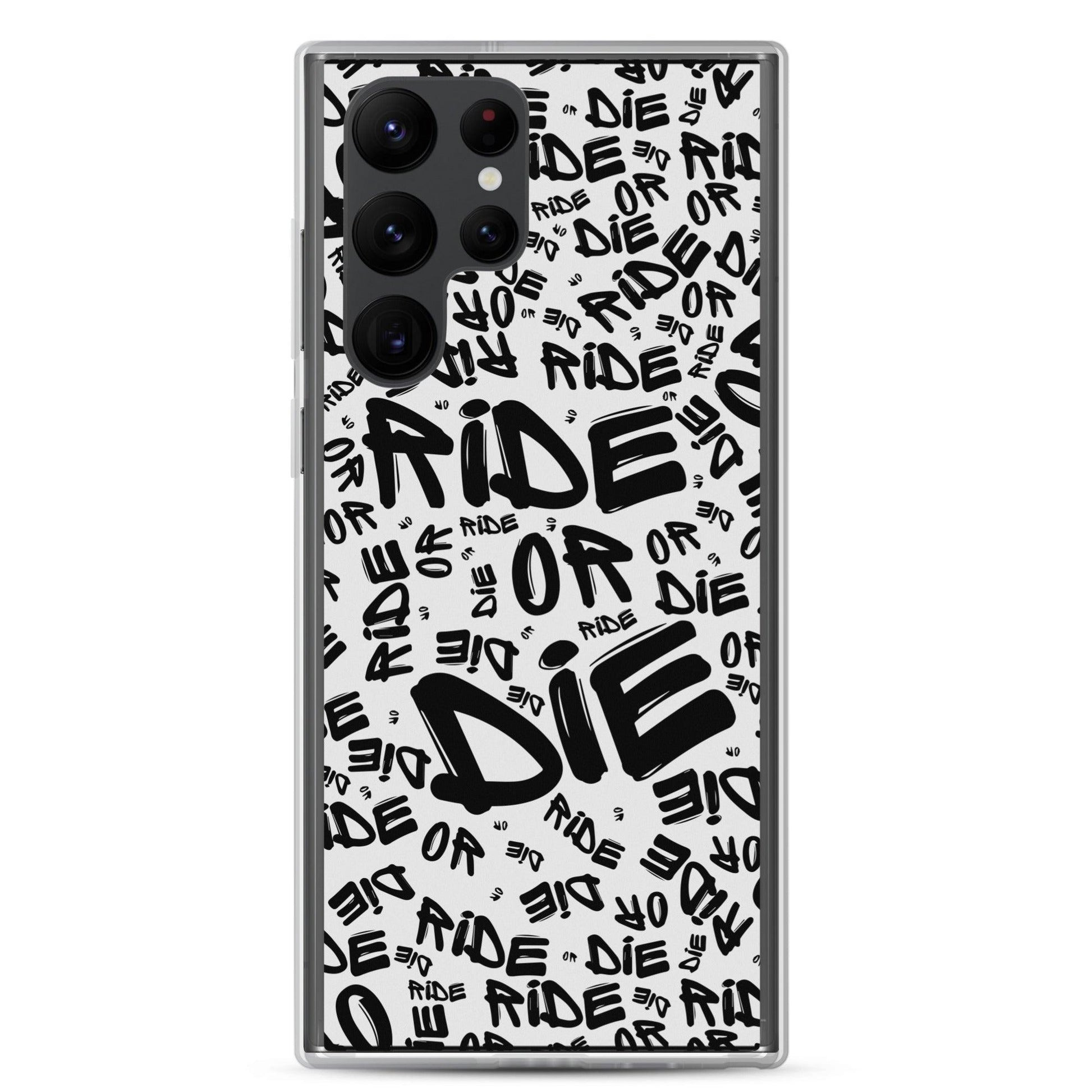 Coque Samsung® - RIDE OR DIE - Blanche - Riding Town