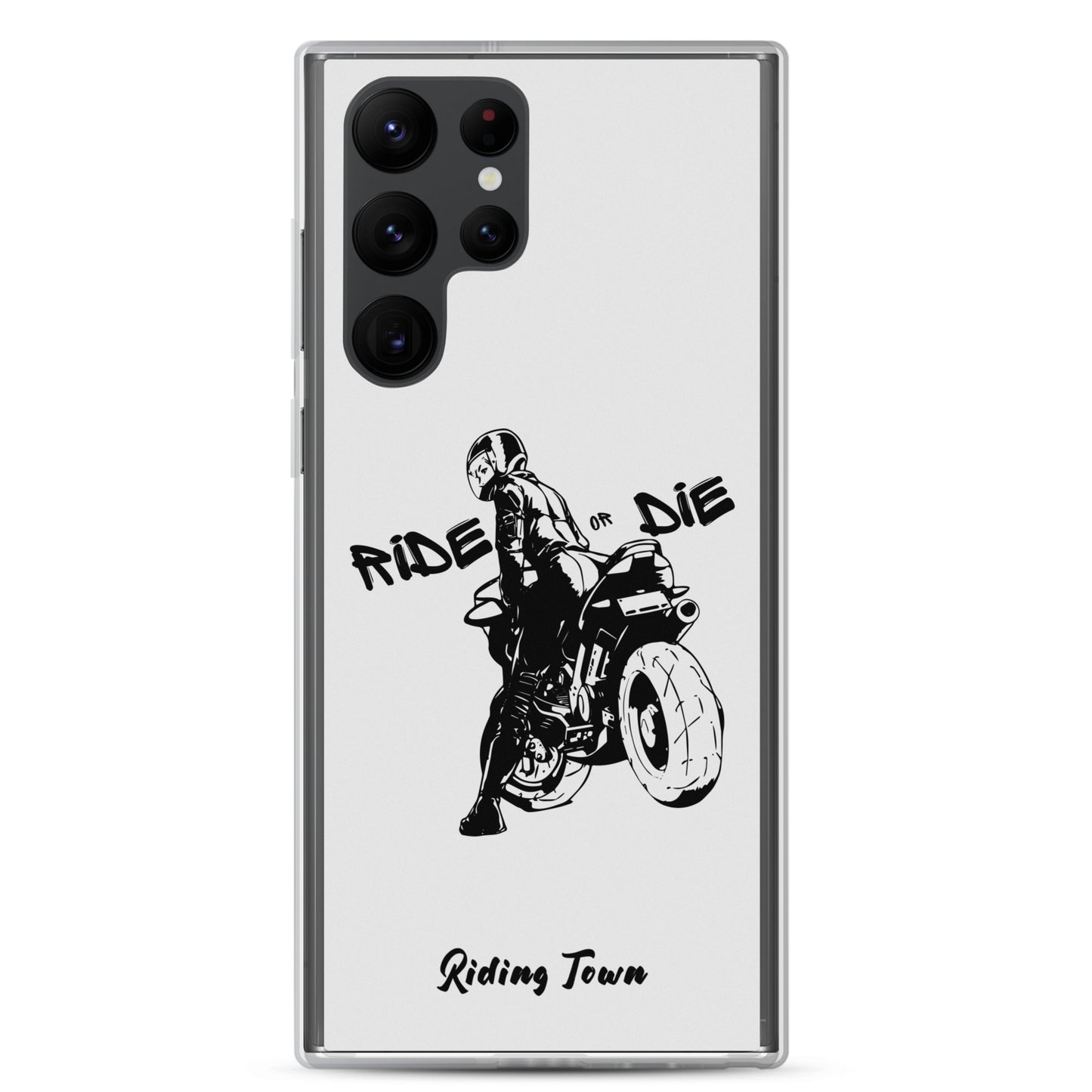 Coque Samsung® - BIKERGIRL - Blanche - Riding Town