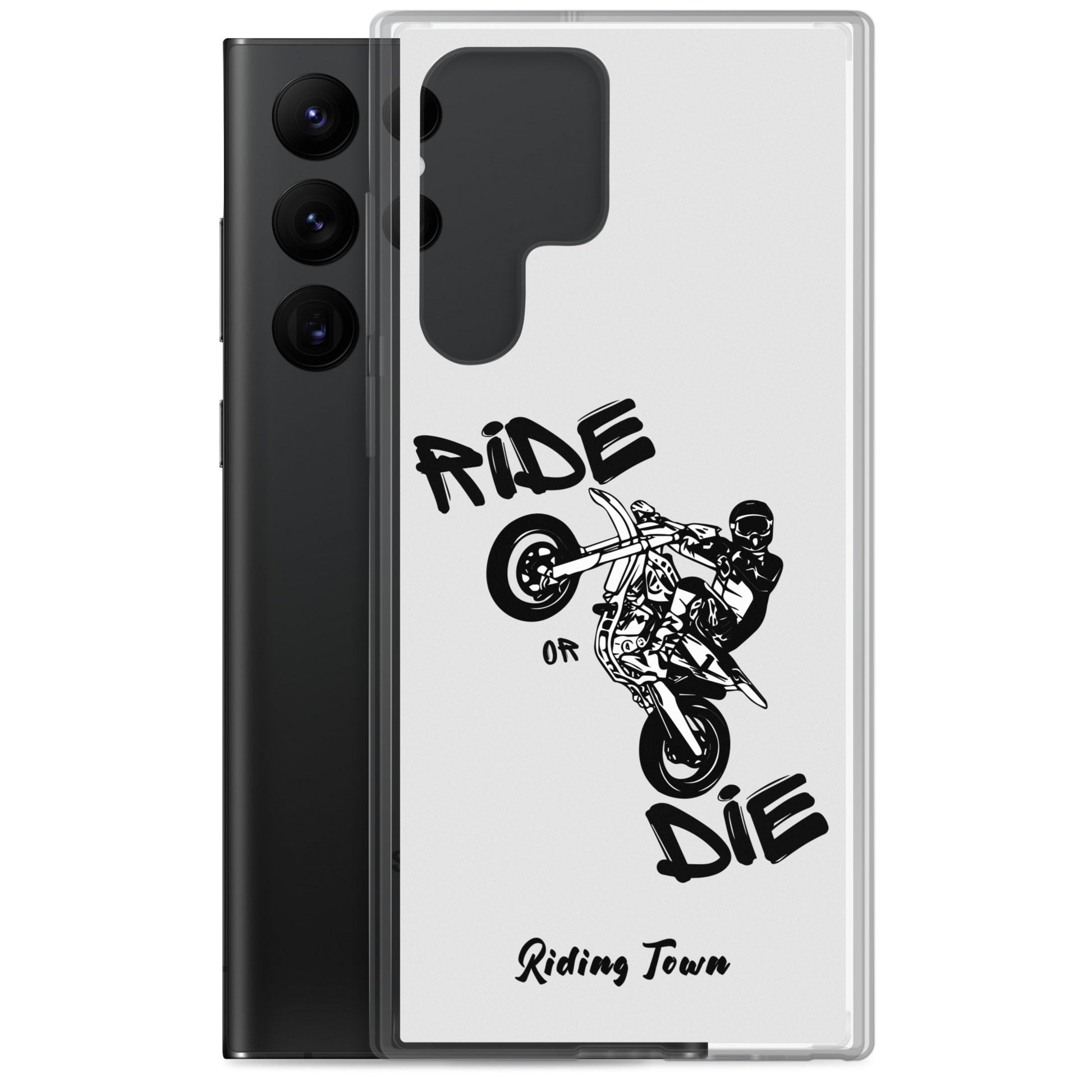 Coque Samsung® - SUPERMOTBOY - Blanche - Riding Town