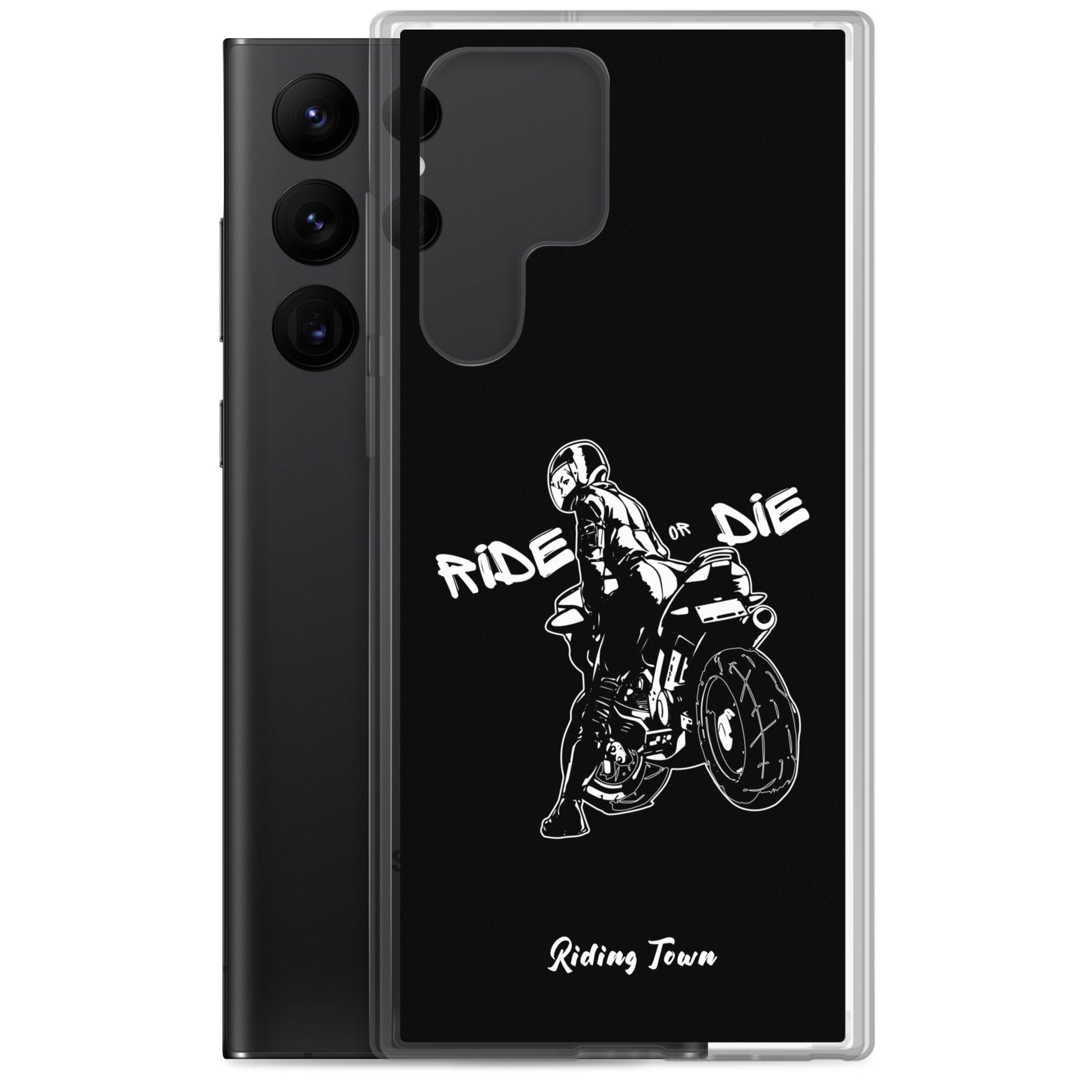 Coque Samsung® - BIKERGIRL - Noire - Riding Town