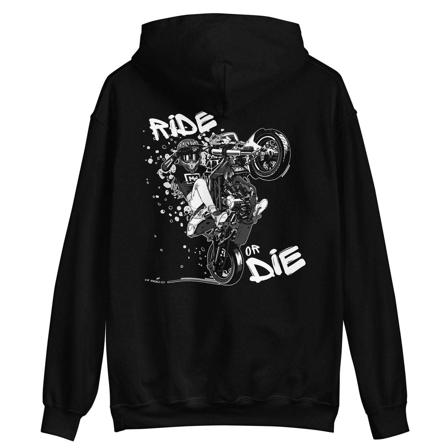 Hoodie Unisexe - SUPERMOTOGIRL - Noir - Riding Town