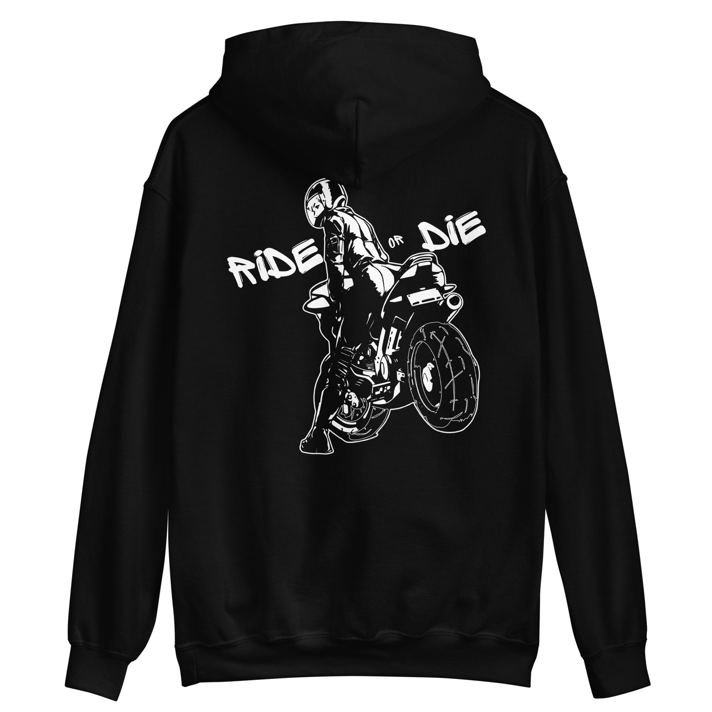 Hoodie Unisexe - BIKERGIRL - Noir - Riding Town