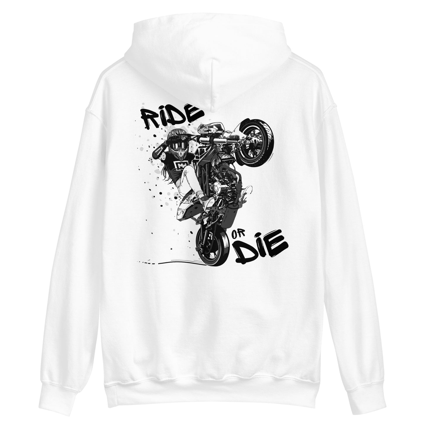 Hoodie Unisexe - SUPERMOTGIRL - Blanc - Riding Town