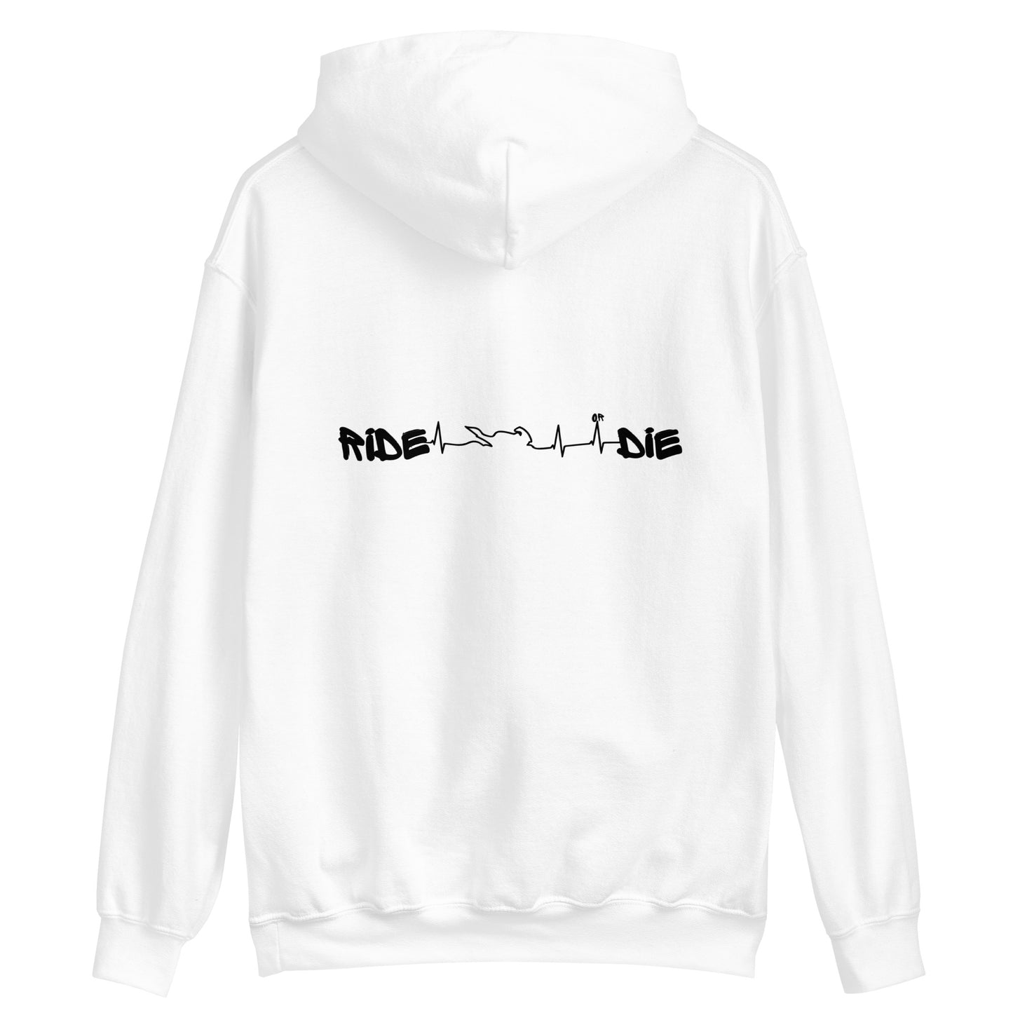 Hoodie Unisexe - HEARTBEAT- Blanc