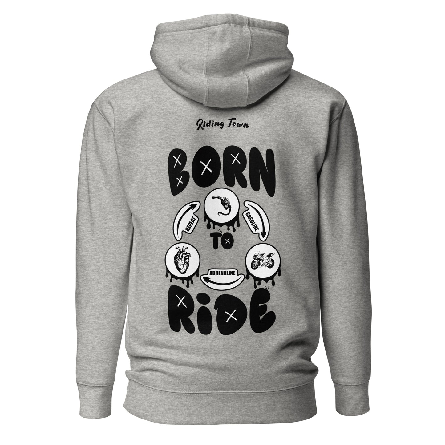 Hoodie "Born to Ride" - Clair