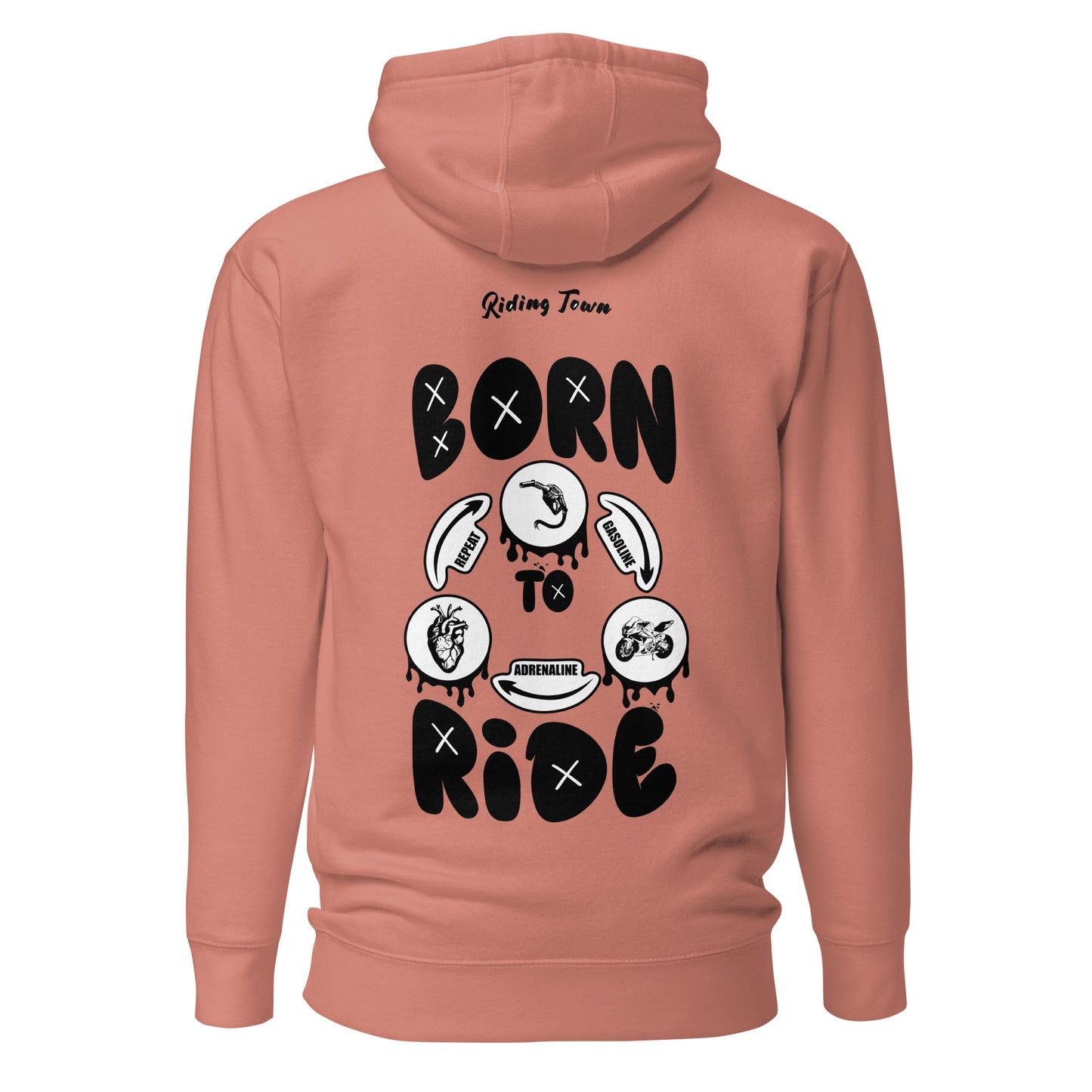 Hoodie "Born to Ride" - Clair