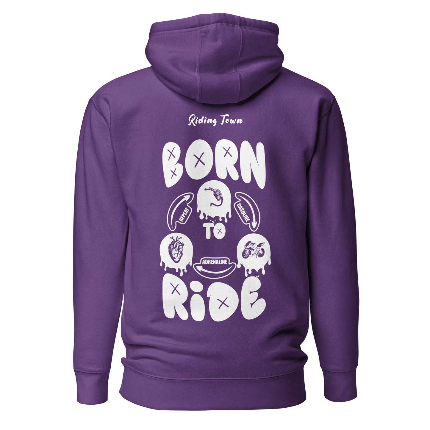 Hoodie "Born to Ride" - Sombre